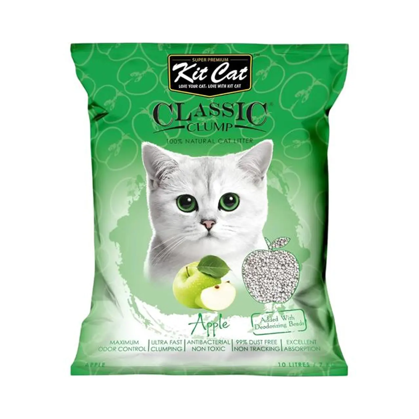 Kit Cat Classic Clump Apple Scent Cat Litter   10 L