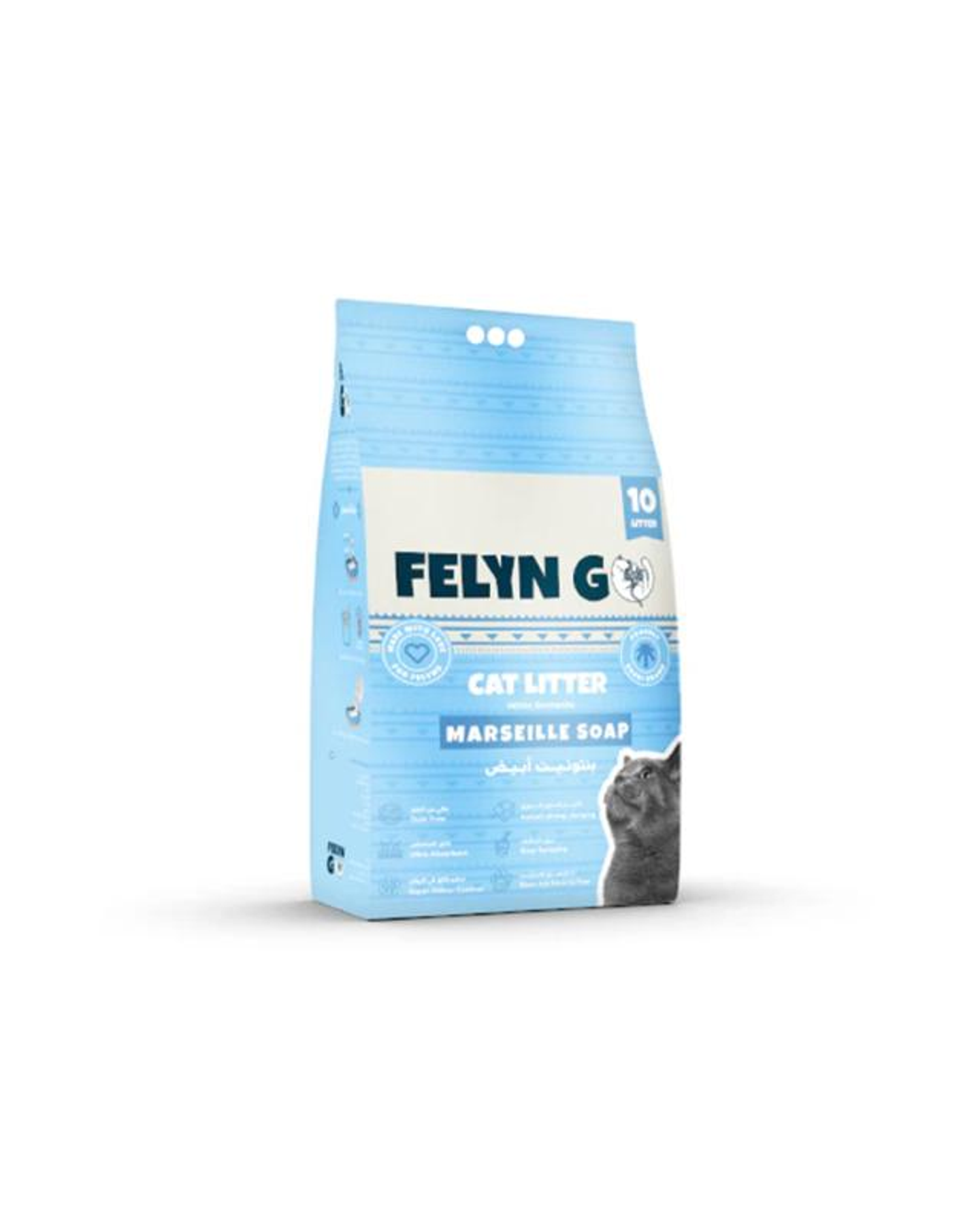 Felyn Go Cat Litter With Roll Bag Marseille Soap 10 L