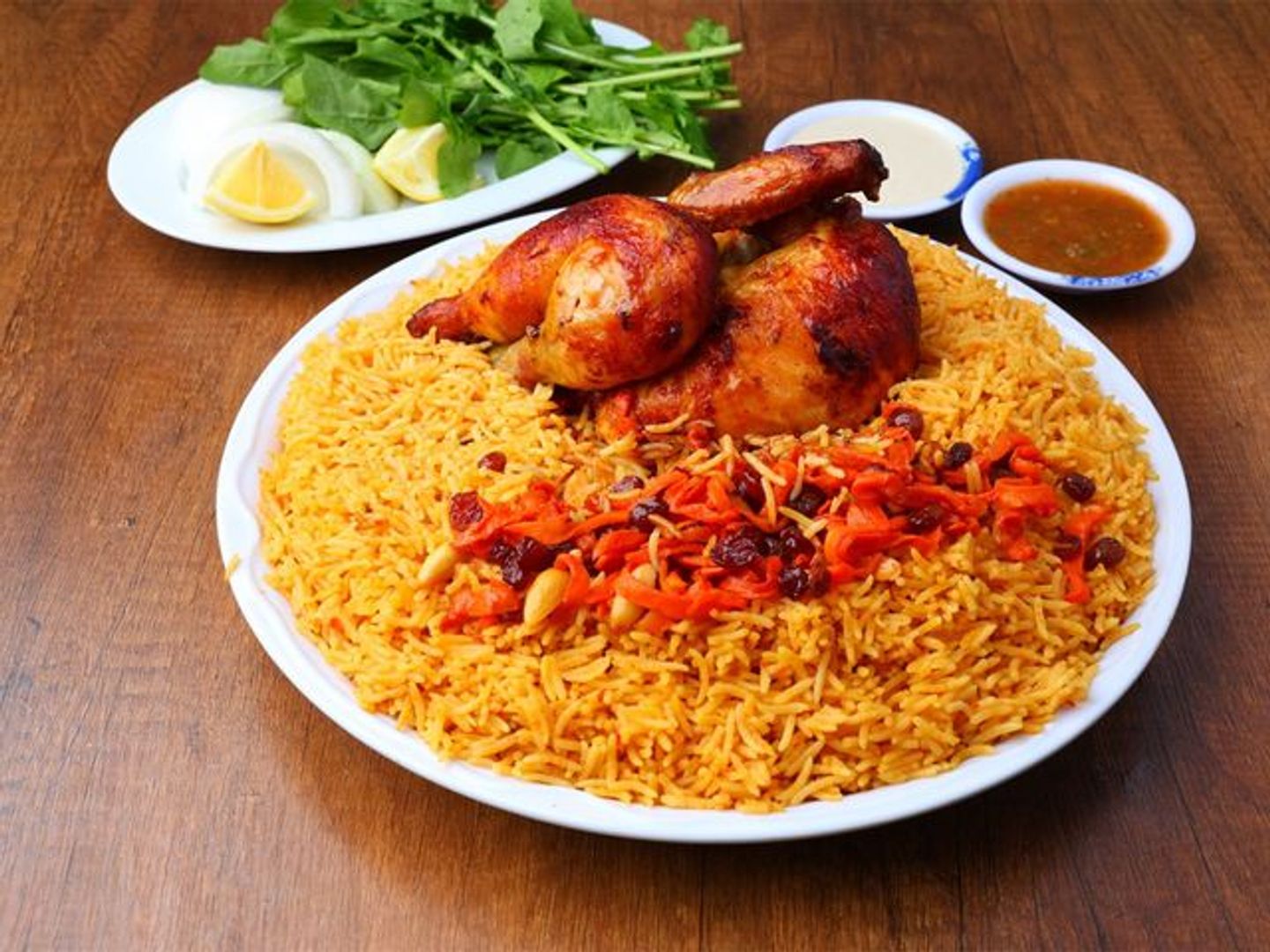 Half Bbq Chicken Shawaya With Rice