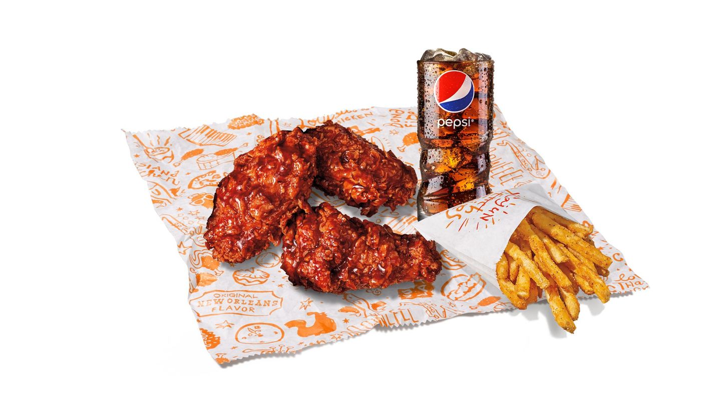 3 Pcs Glazed Wings Meal