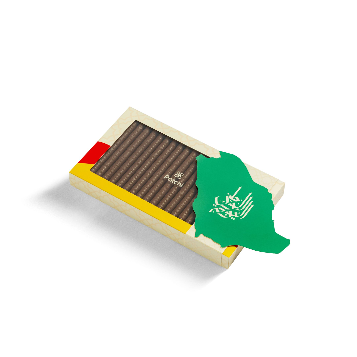 علبة ٢٢ قطعة باتون الشوكولاتة اليوم الوطني السعودي