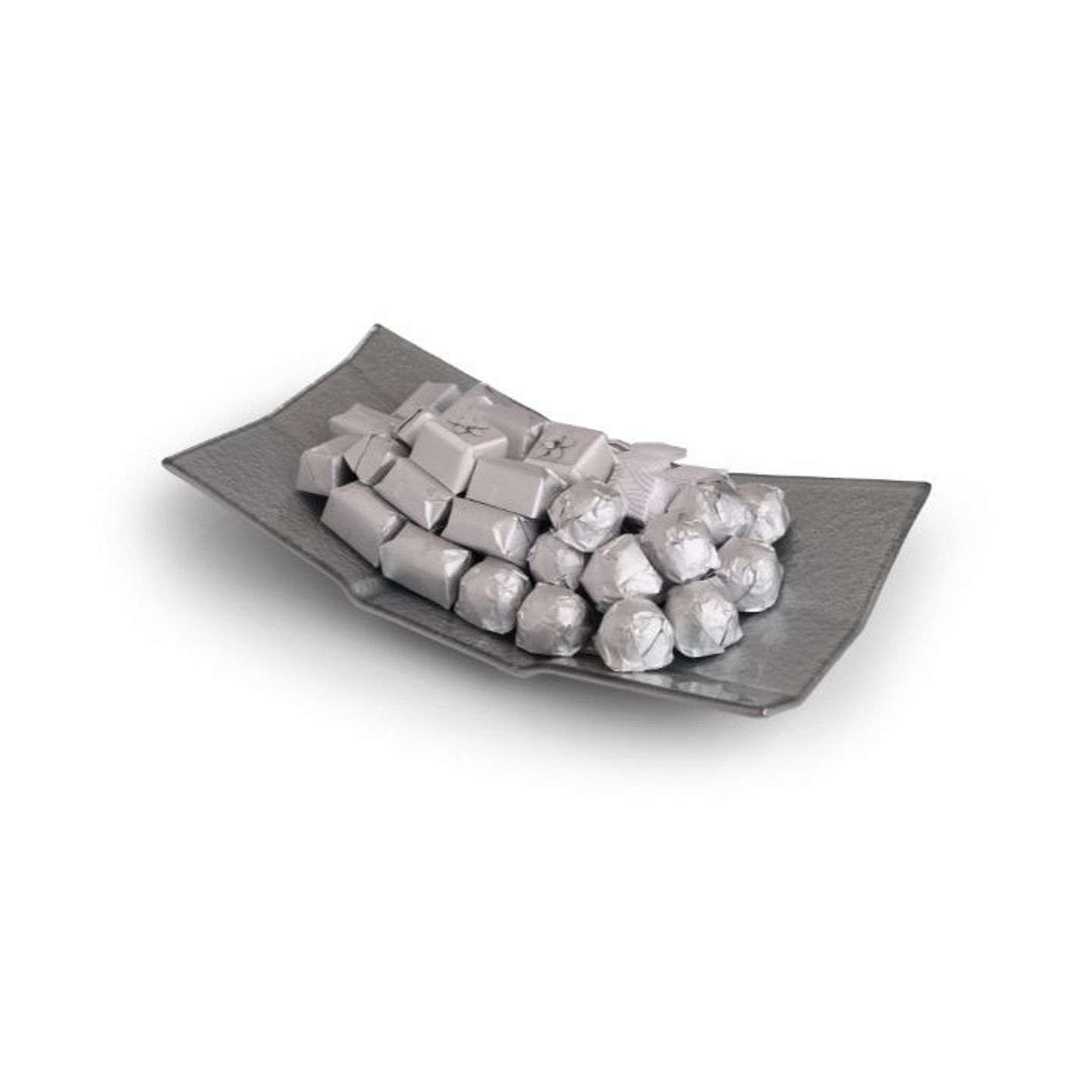 Silver Abstract Design Tray 500g, 93654