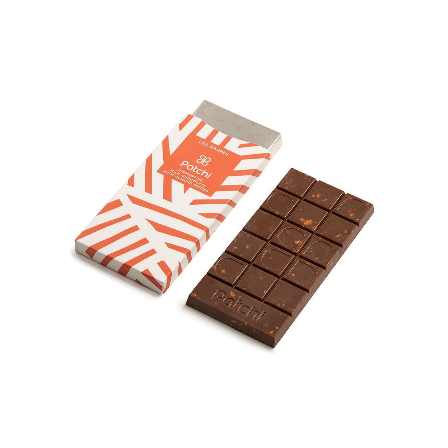 Diamantine Milk Chocolate Bar With Almond Pieces 50g