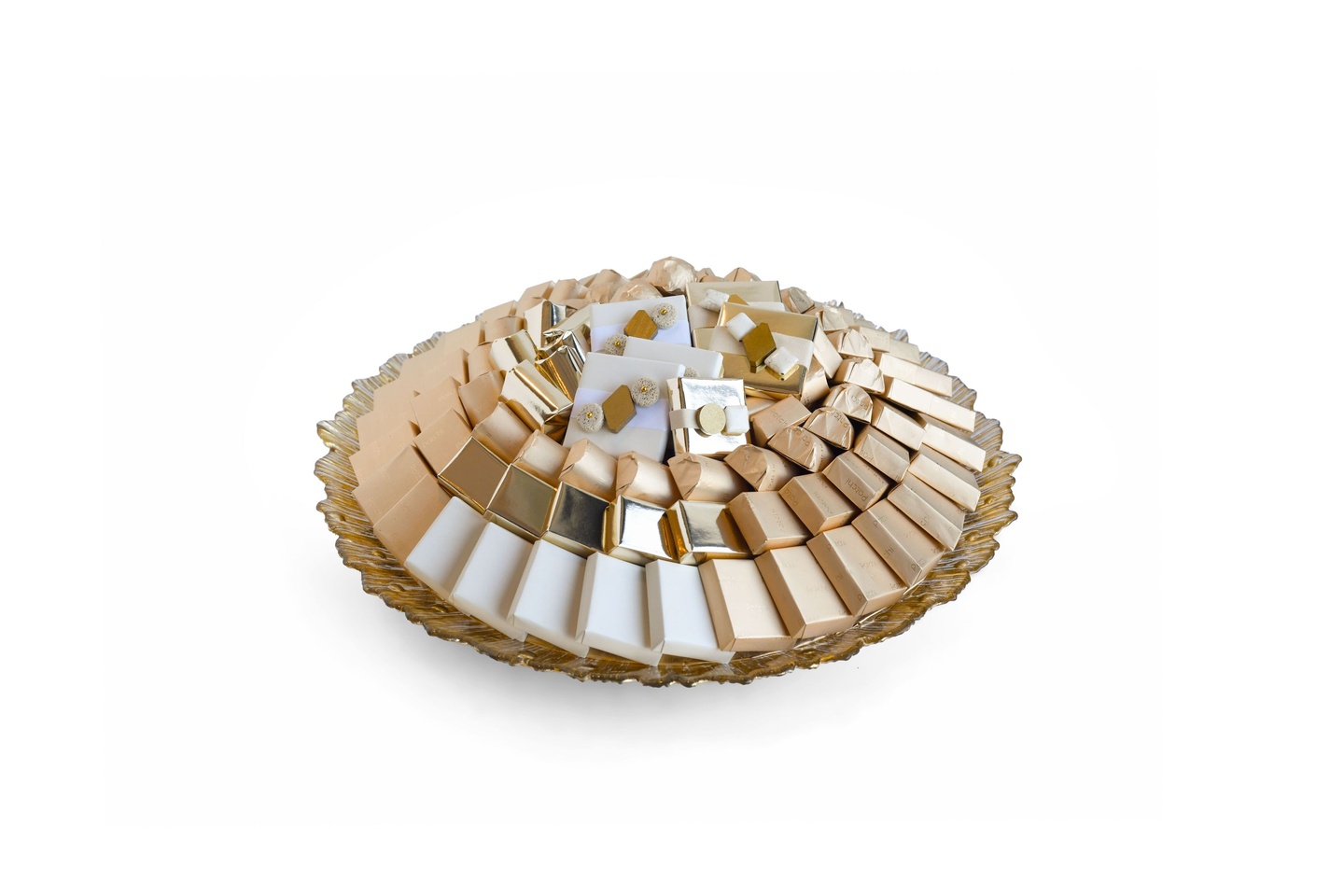 صينية زجاجية ذهبية، تشكيلة كلاسيك 2210غ