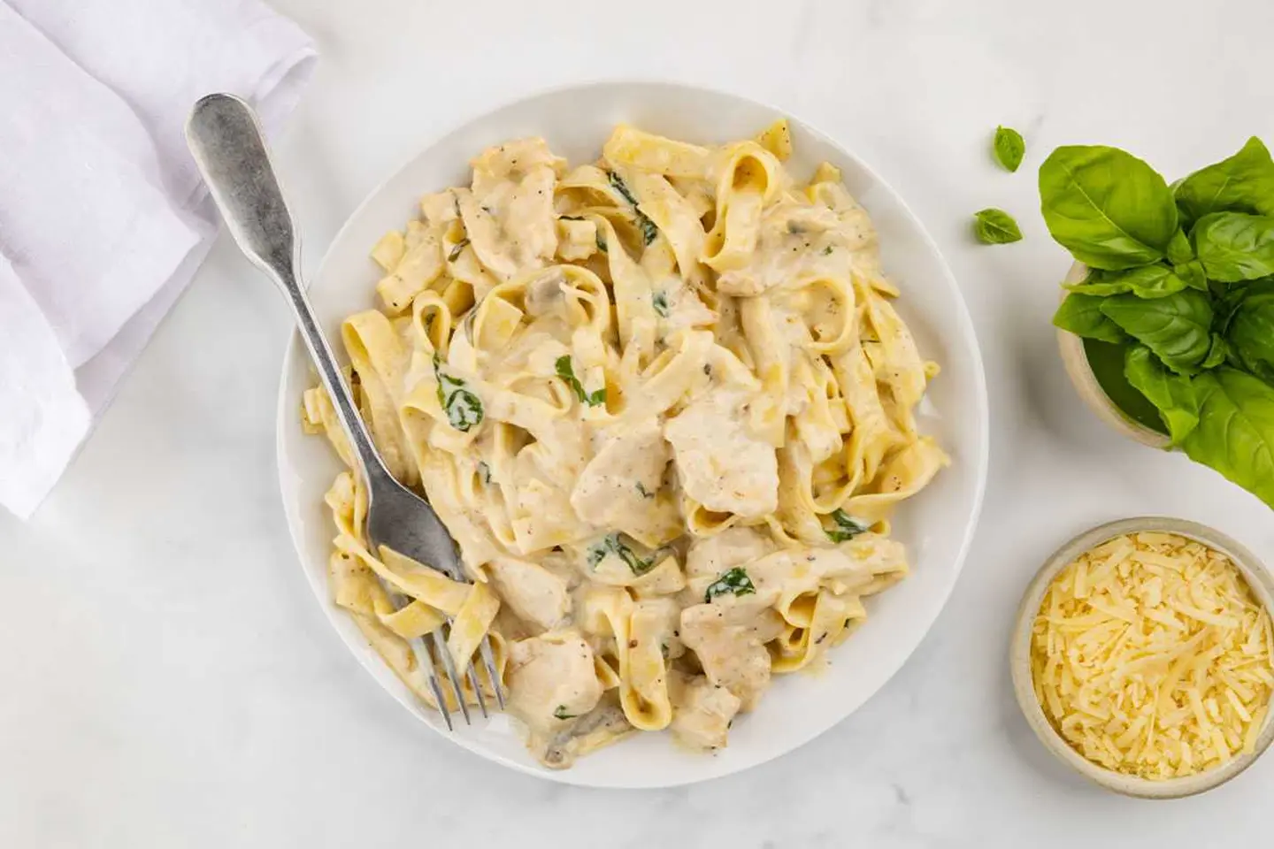 Chicken Alfredo Tagliatelle