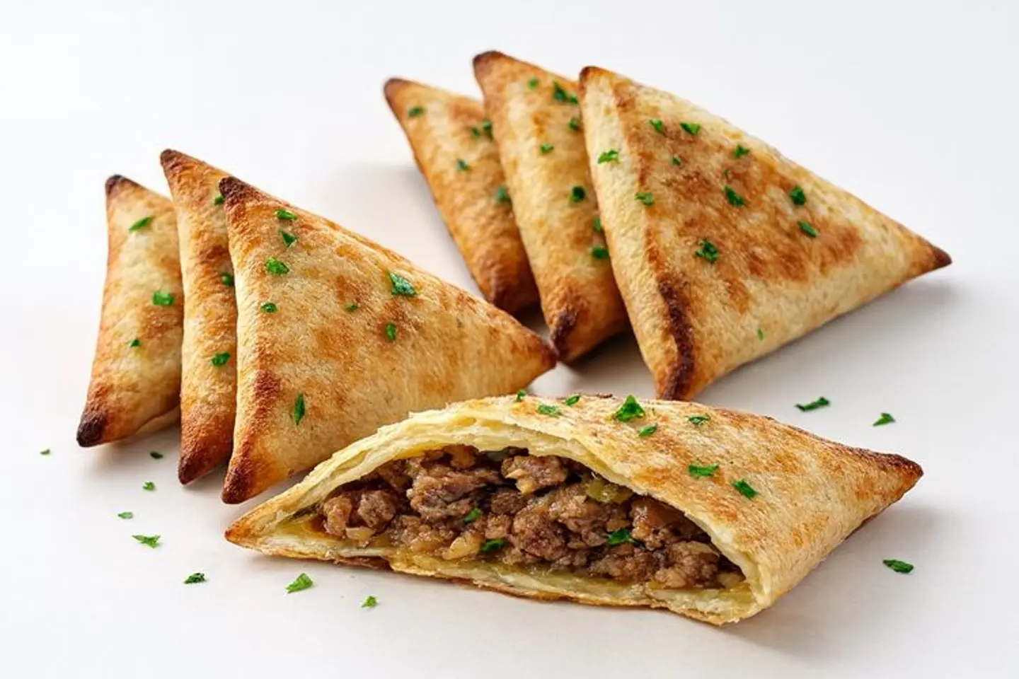 6 Pieces Of Beef Samosas