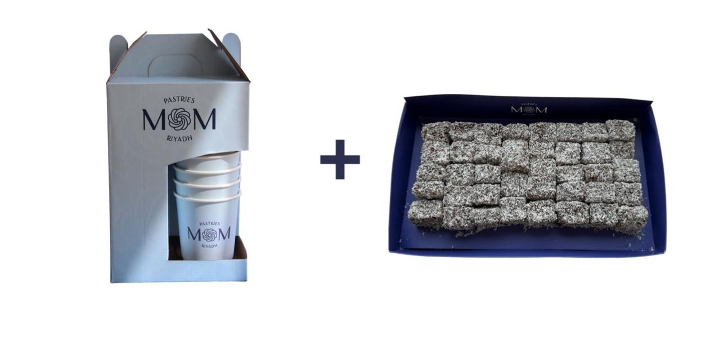 Combo:Lamington Cake 40 Pieces Whith Coffee Of The Day 1 L