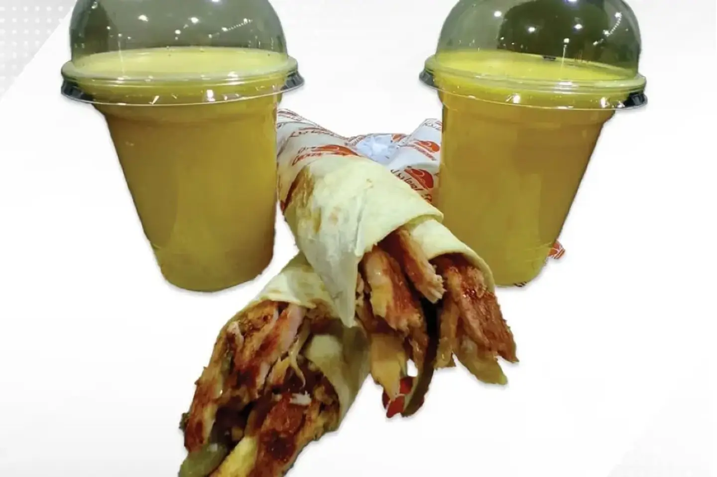 2 Shawarma Sandwich With 2 Orange Juice And Fries