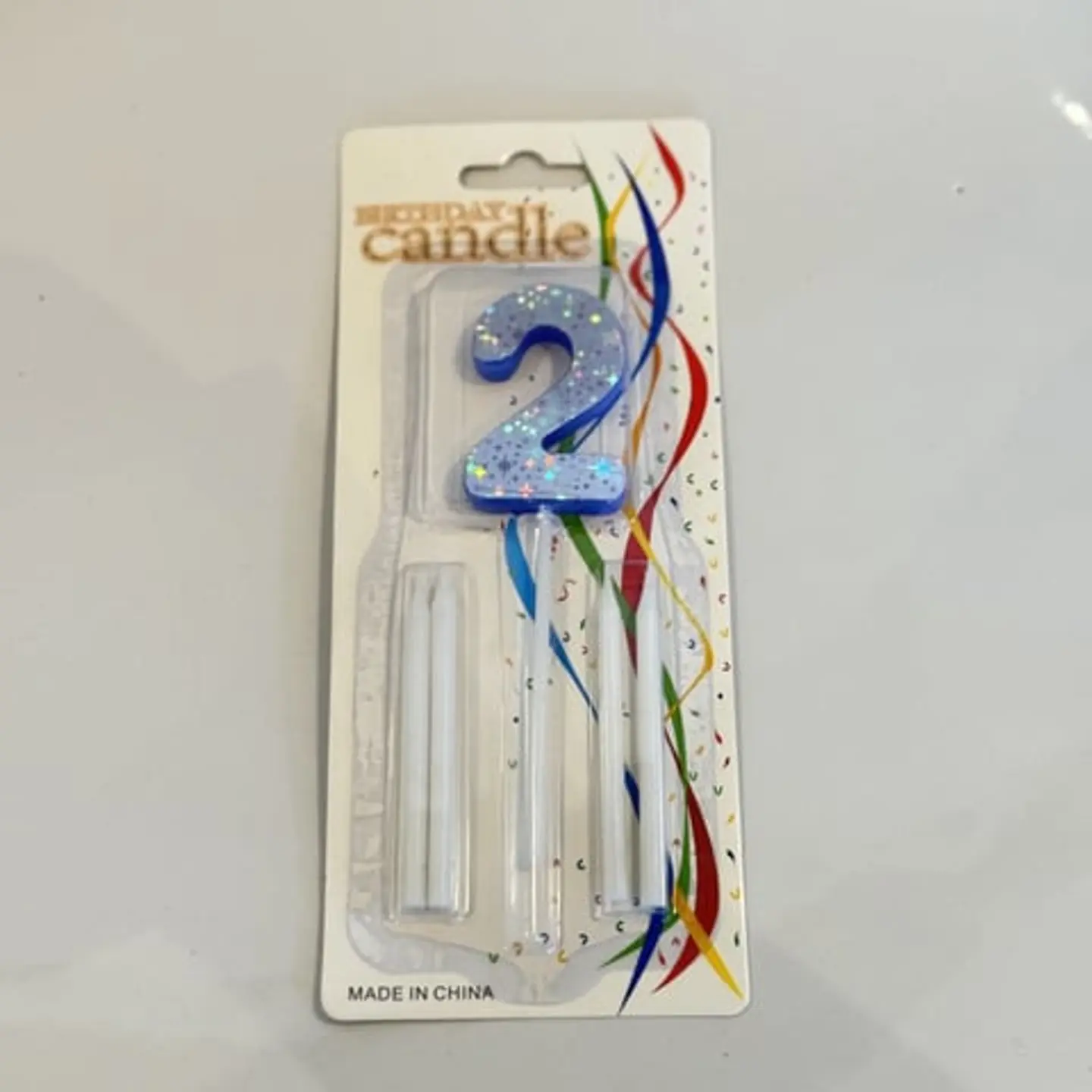 Blue Number Candle
