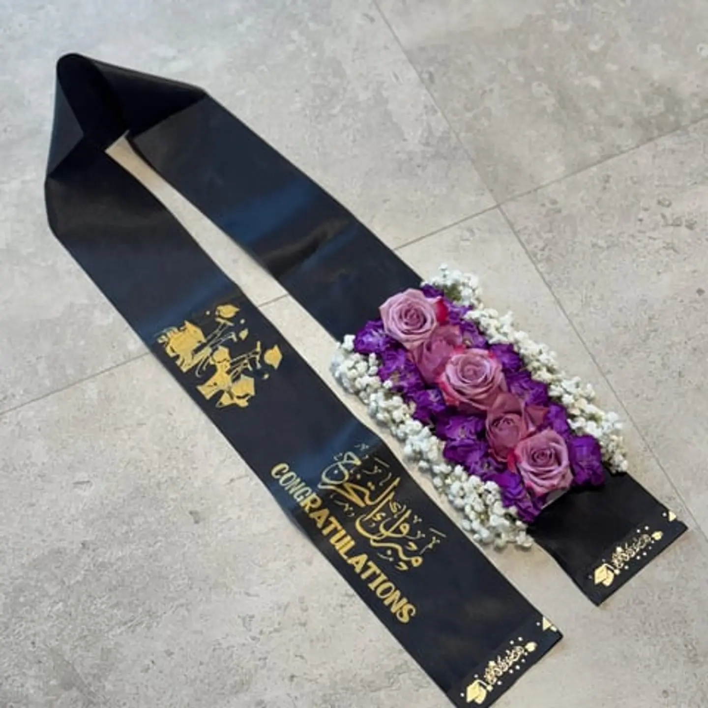 Luxury Graduation Flower Sash