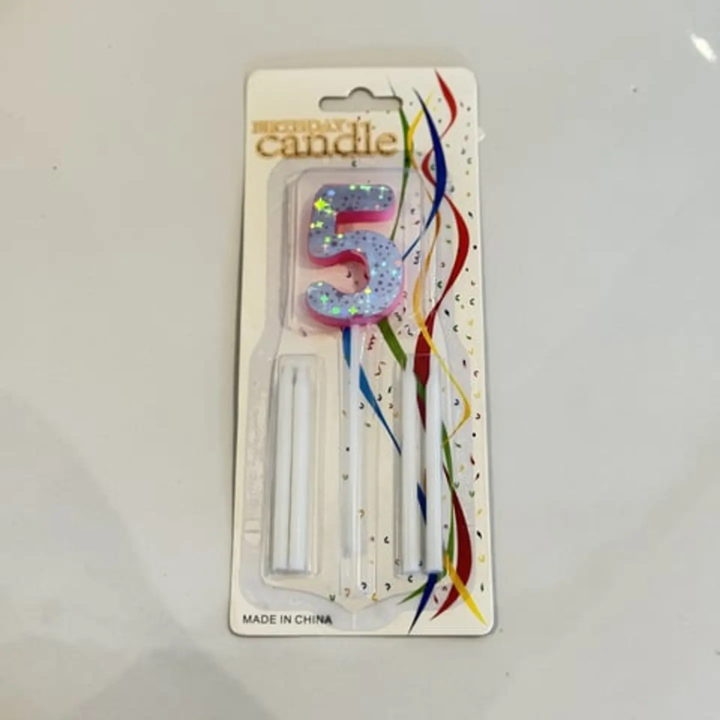 Pink Number Candle