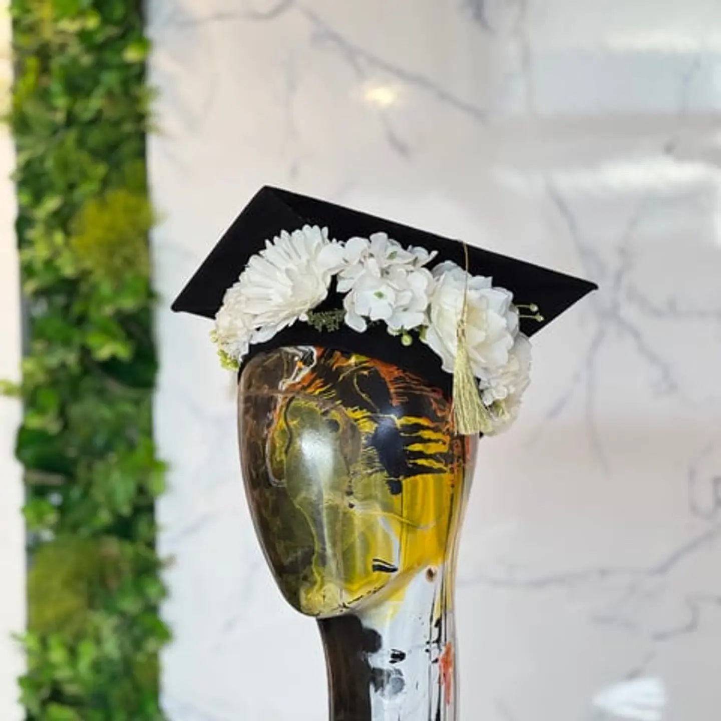 Graduation Cap With Flowers