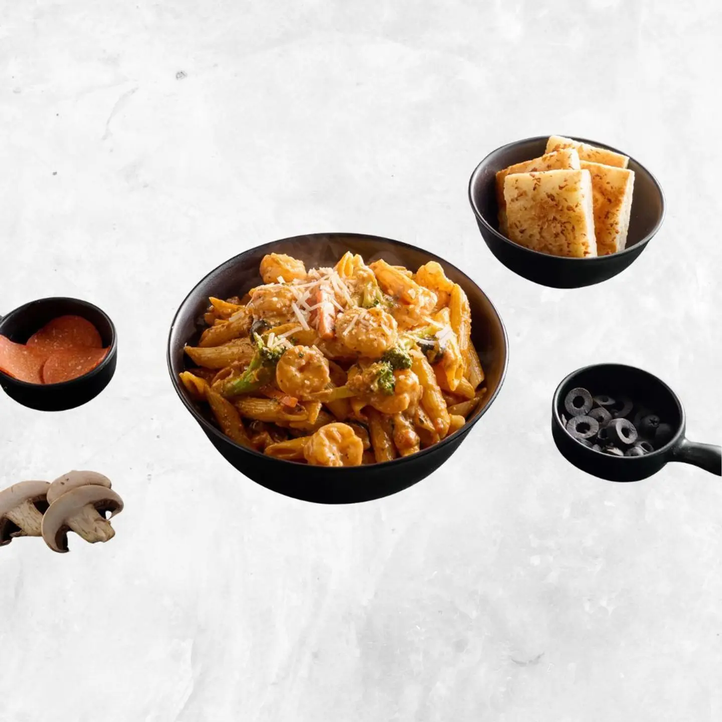 باستا الروبيان كريمي بيستو