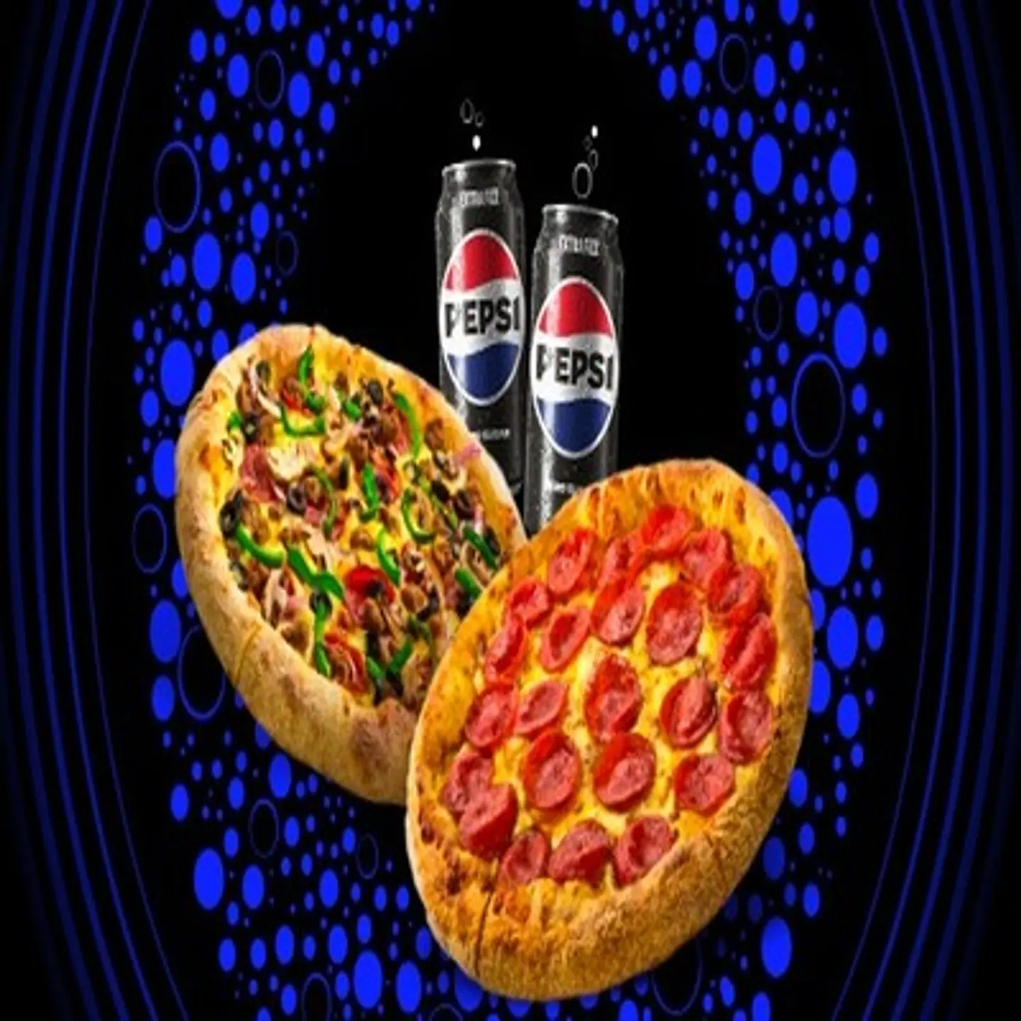 ٢ بيتزا كبيرة بـ ٤٧ ريال للواحدة مع مشروبين