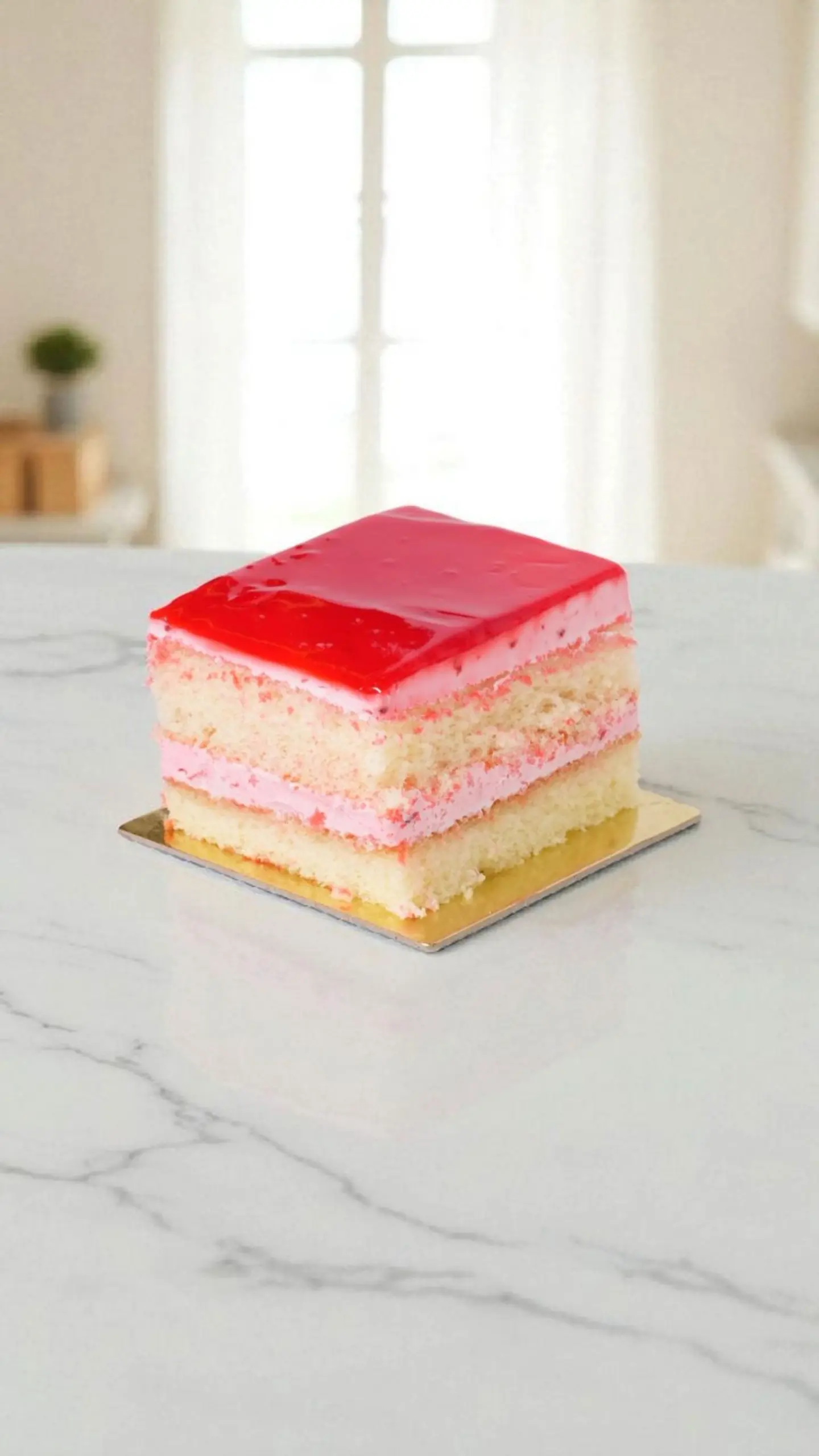 قطعة كيك فراولة