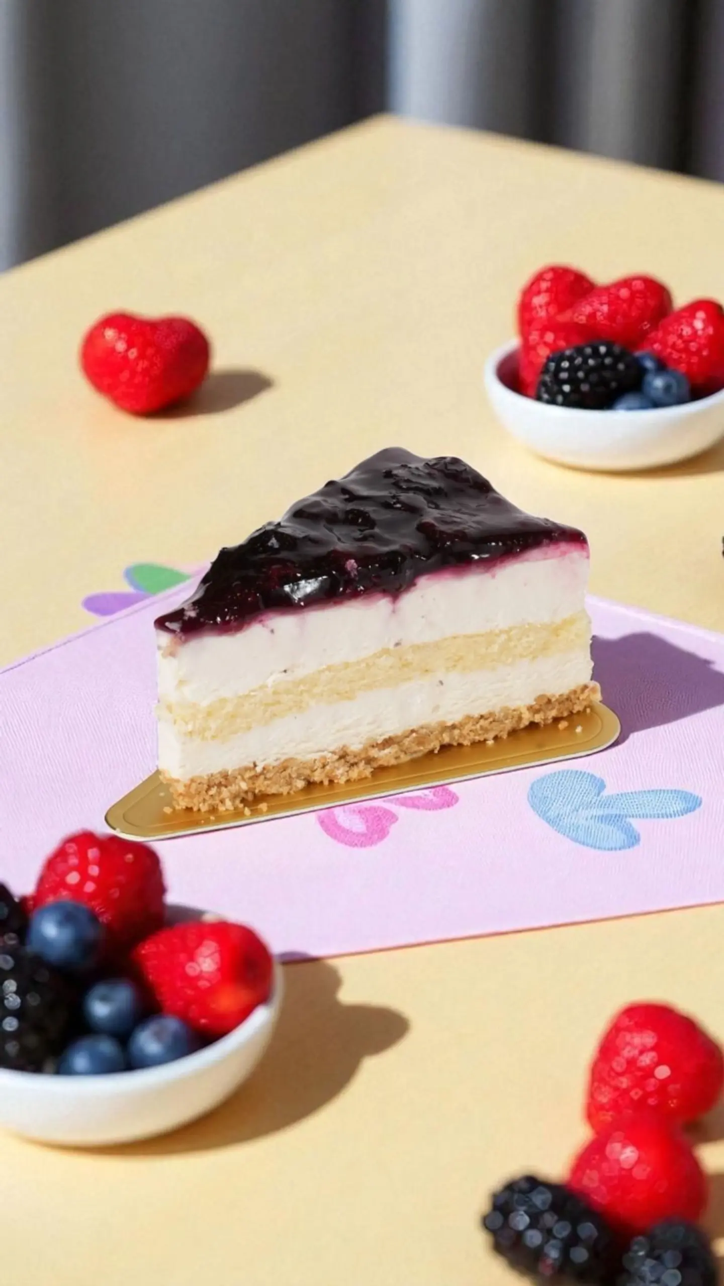 Blueberry Cheesecake Slice