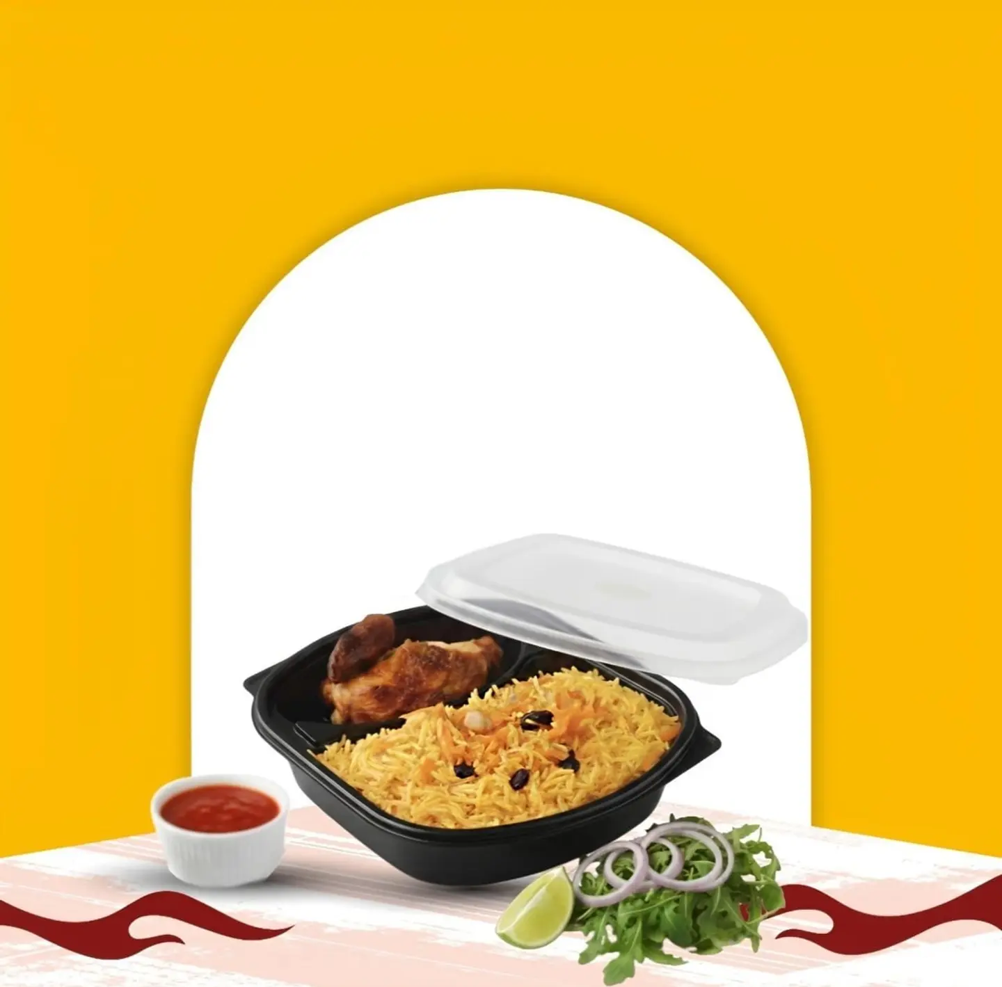 ربع دجاج شوايه مع رز