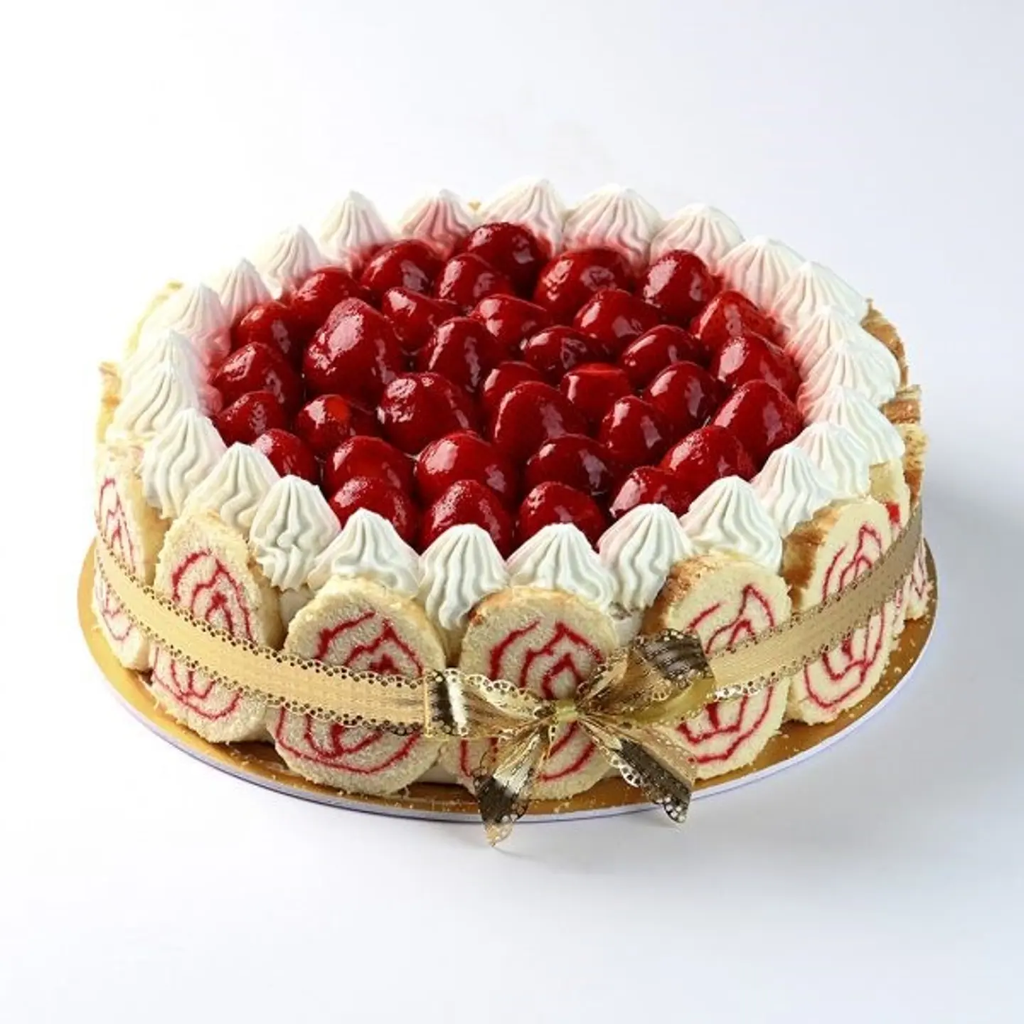 Large Strawberry Swiss Roll Cake 1295