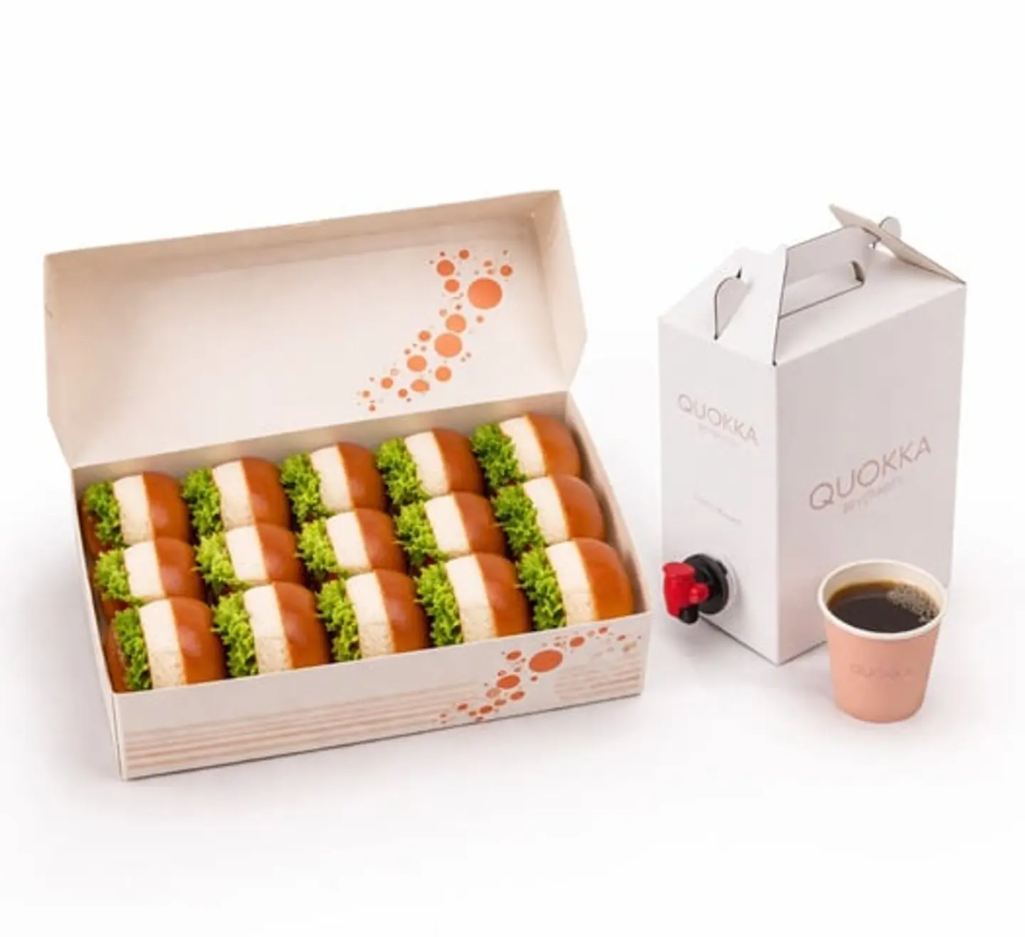 بوكس ضيافة الساندوتش مع قهوة