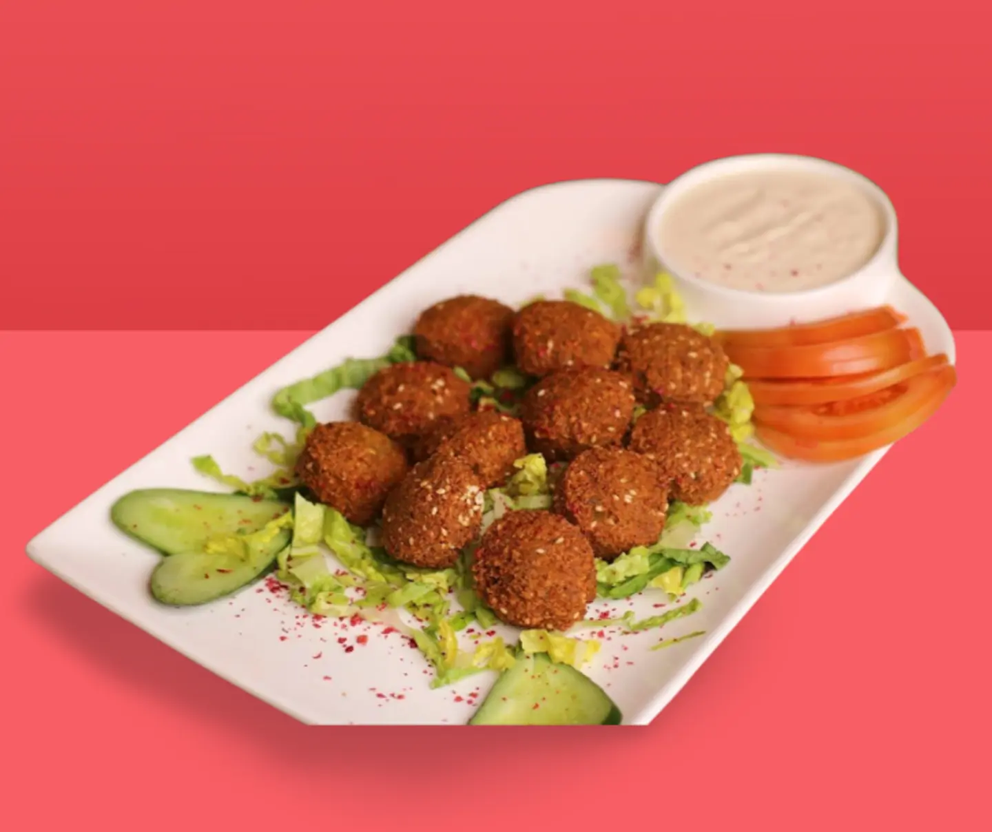 صحن فلافل مشكل