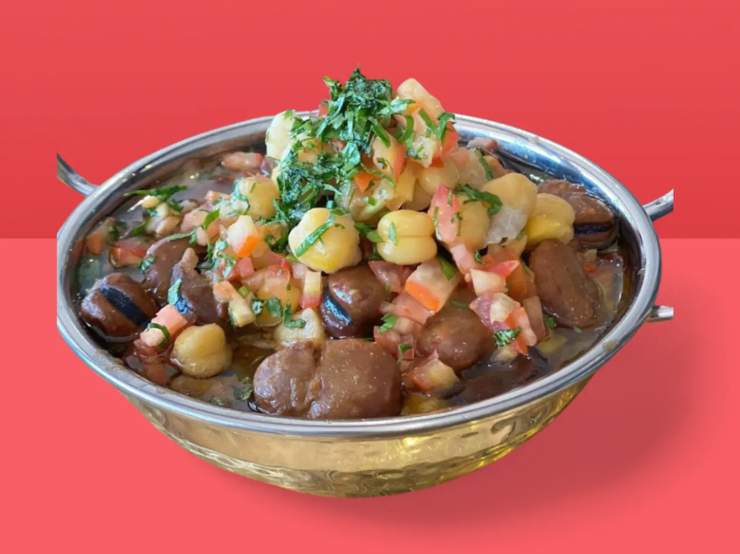 فول شامي بالطحينية (حب).