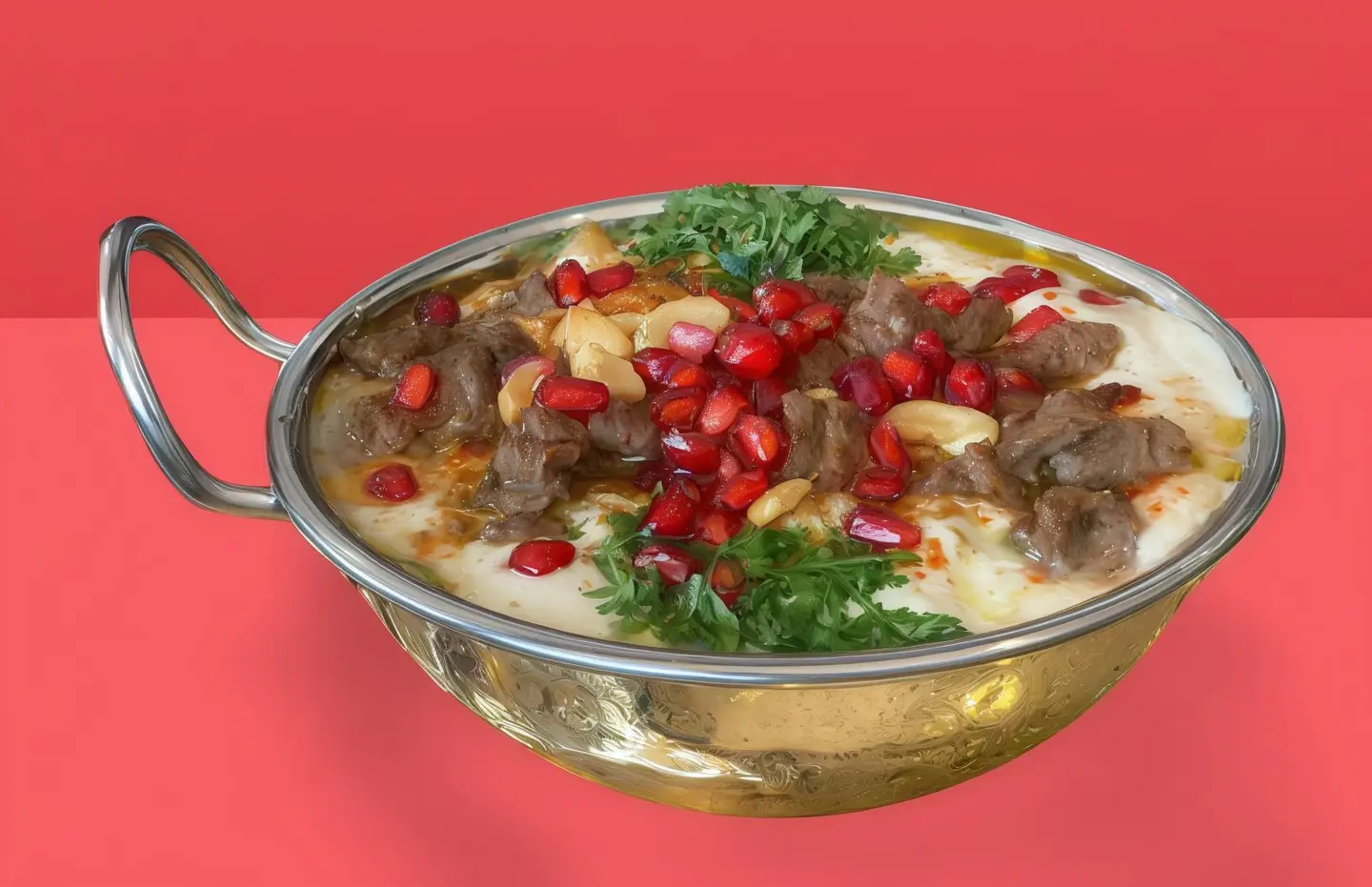 صحن فتة شامية دجاج/لحم.