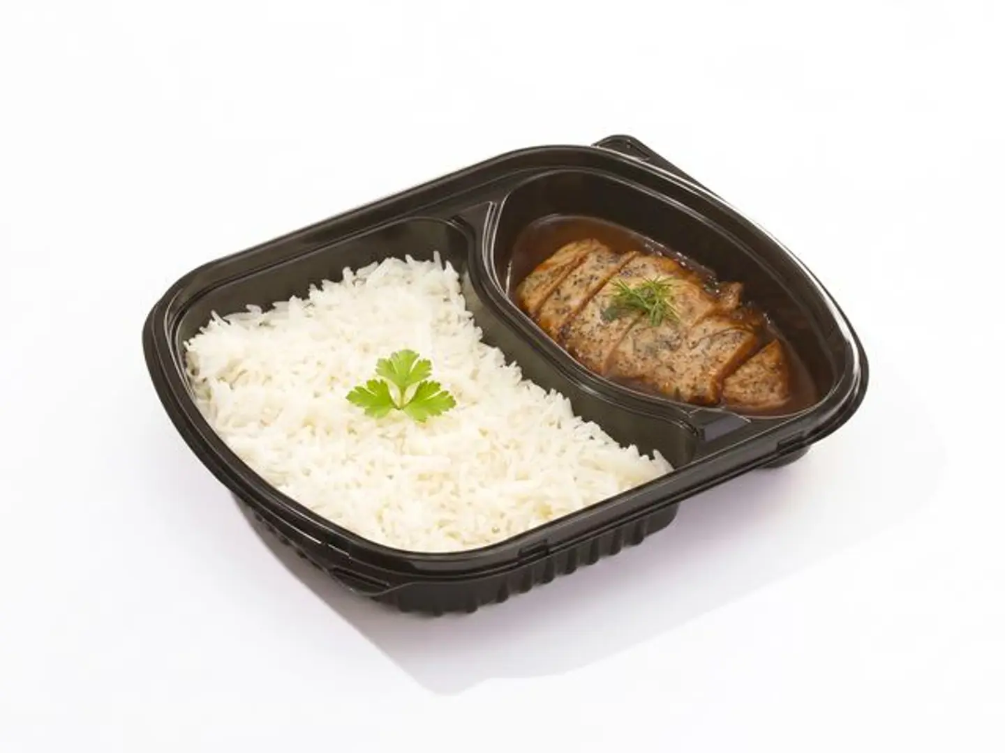 Rice With Demi Glace Flavored Chicken