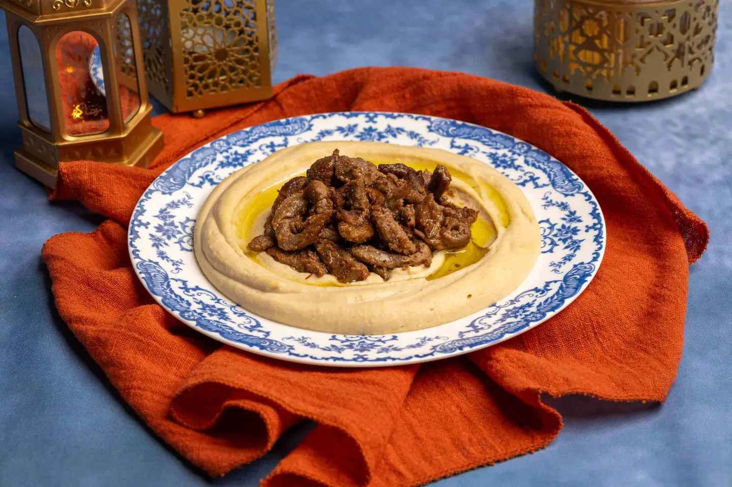 حمص بشاورما اللحم