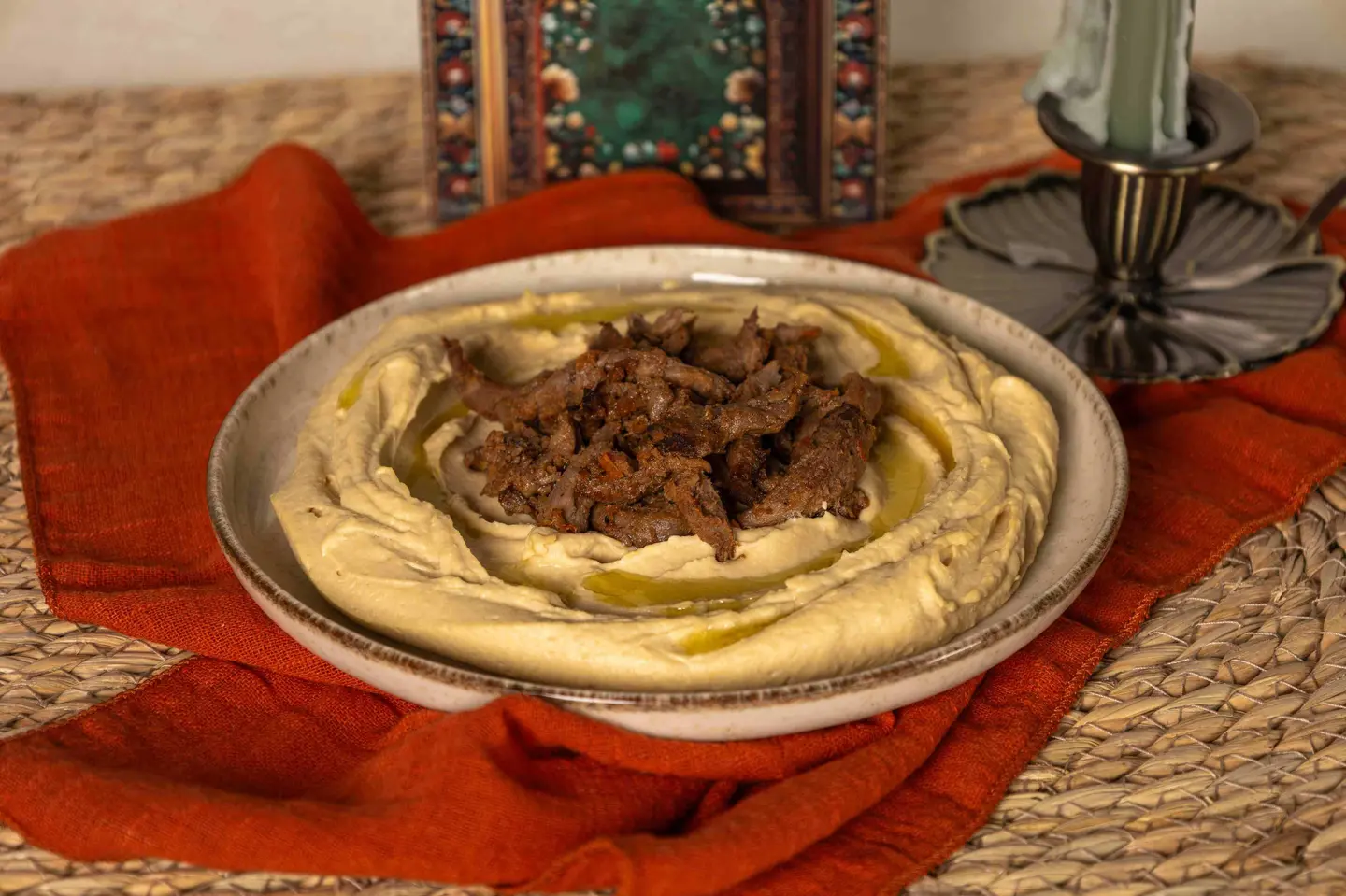 حمص بشاورما اللحم