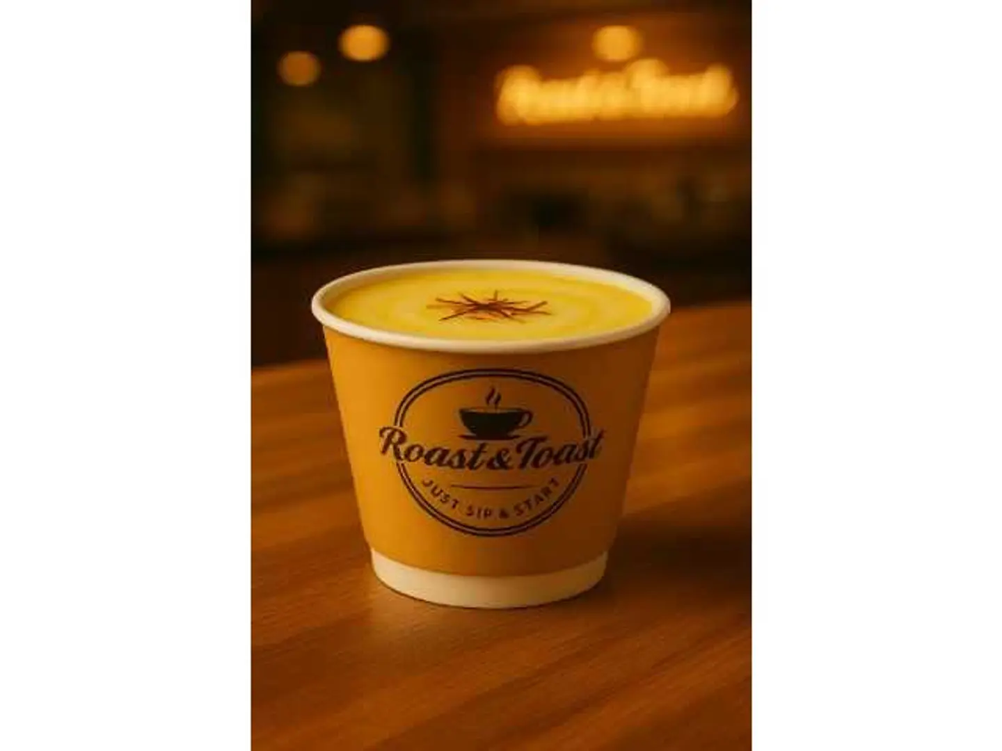 قهوة بالحليب والزعفران