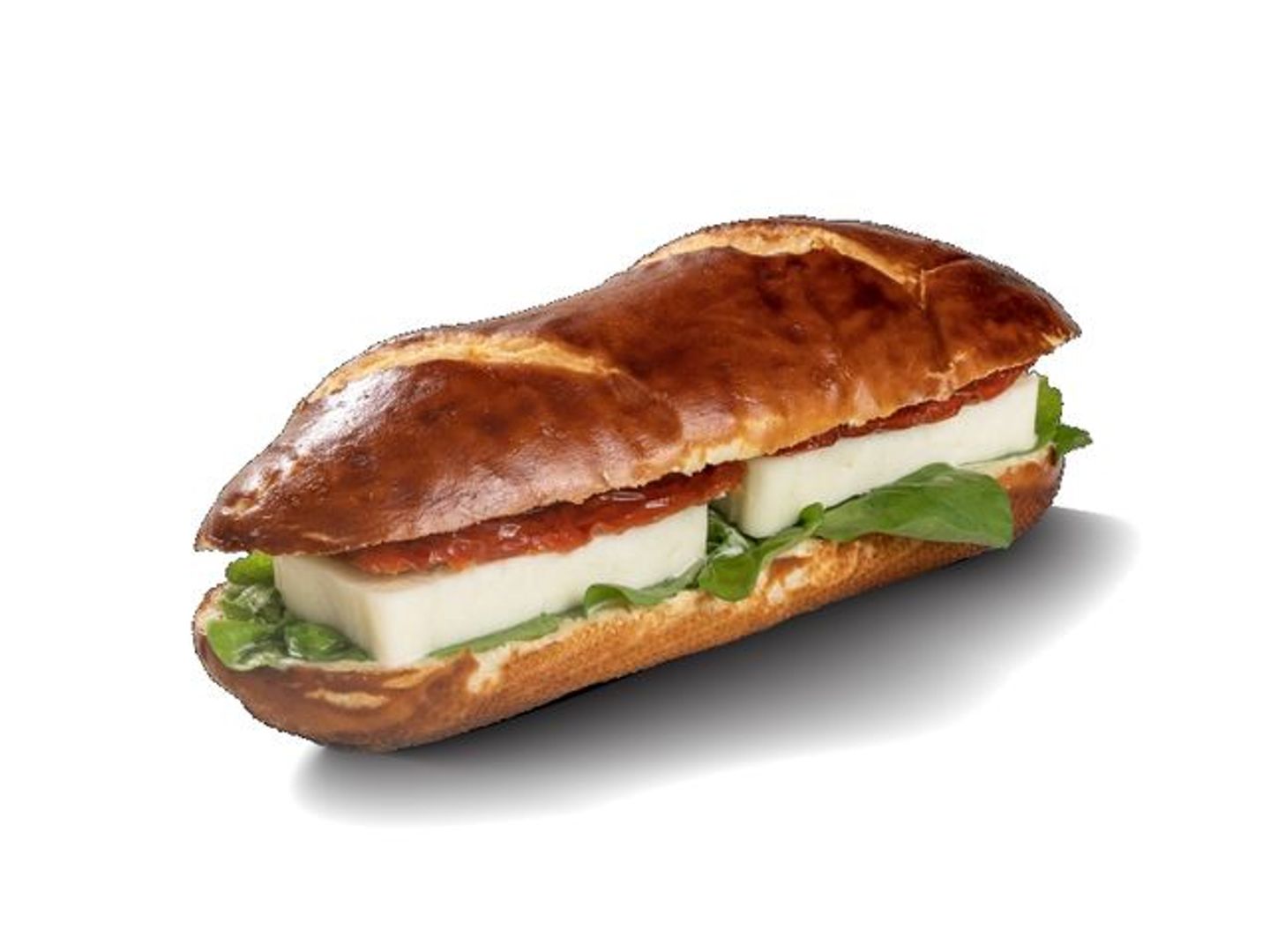Halloumi Pretzel Sandwich
