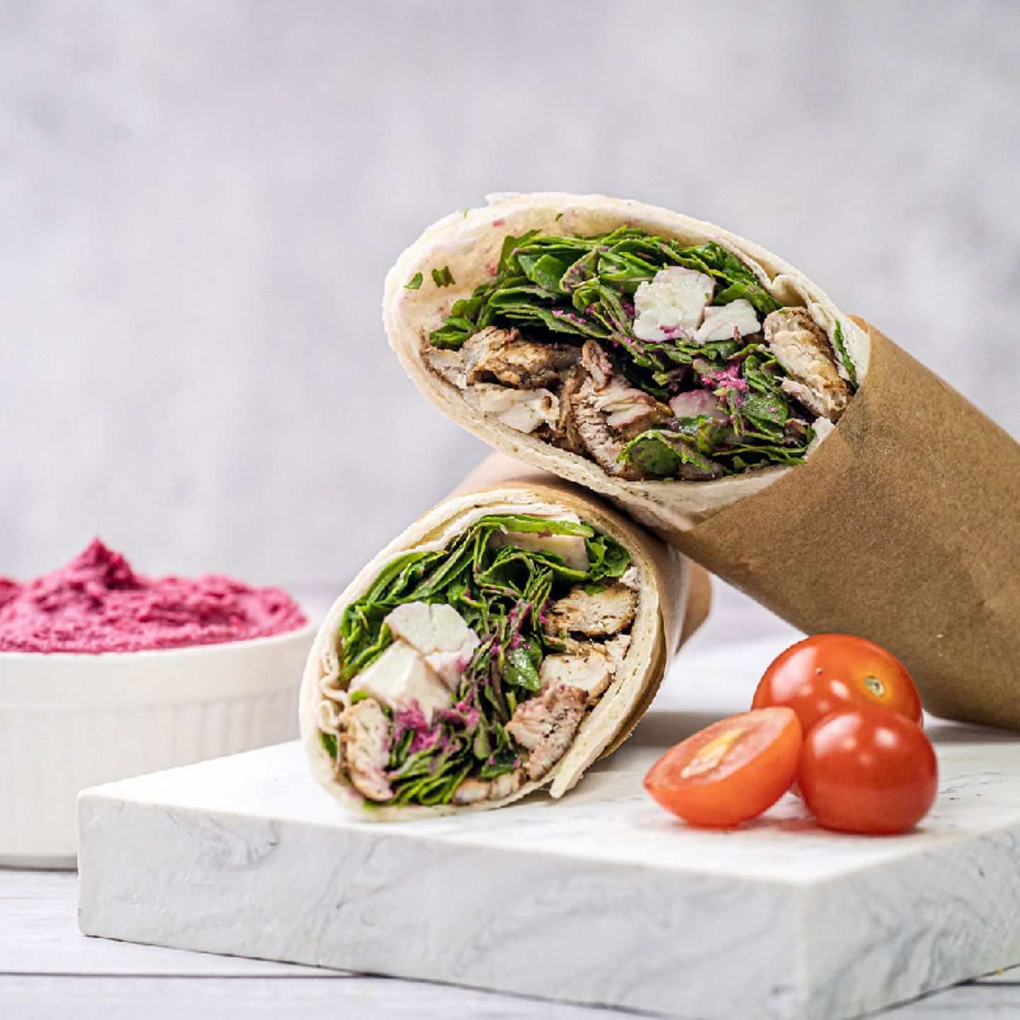 Chicken Hummus Wrap