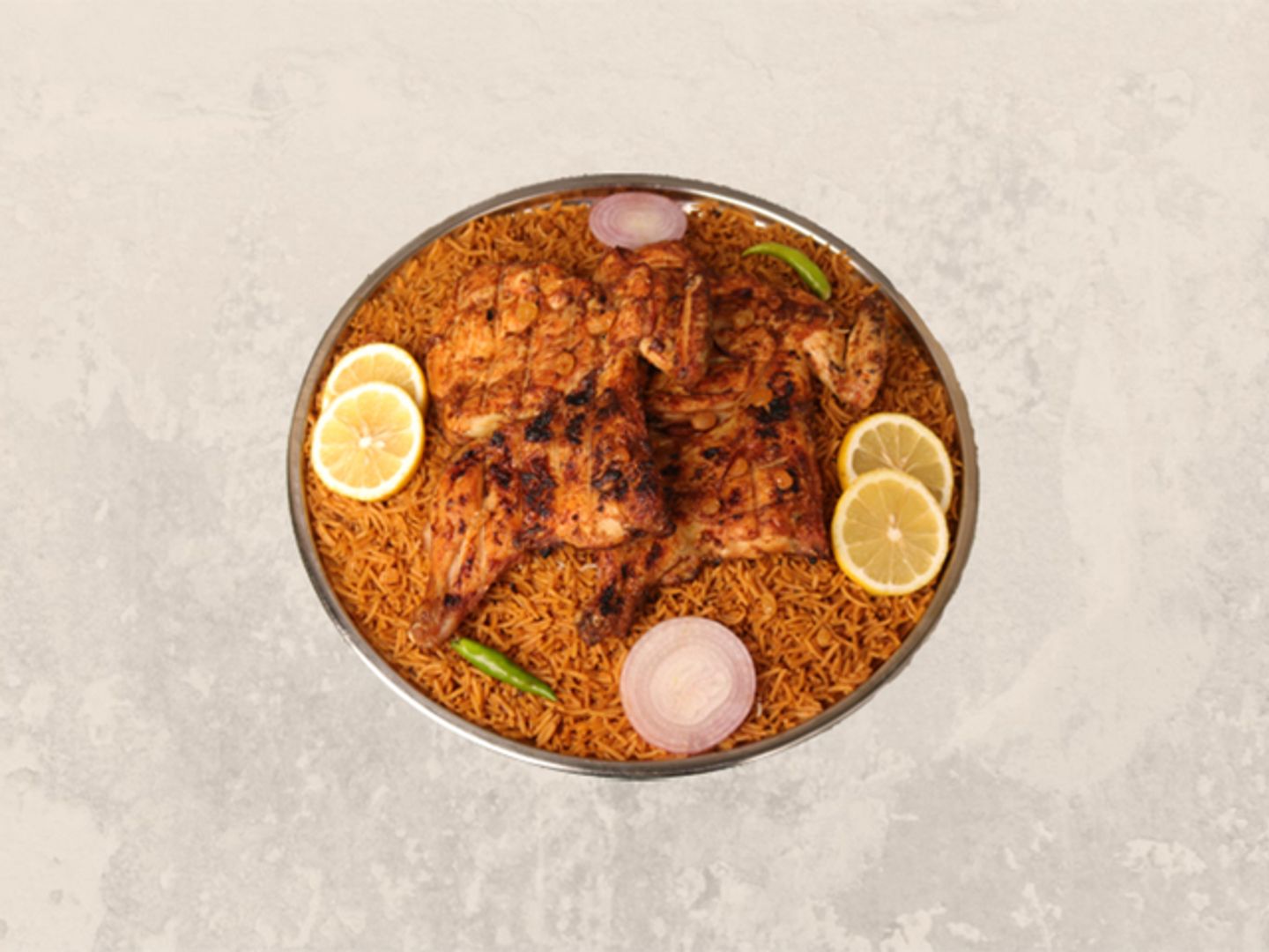 حبة دجاج فحم رز بخاري