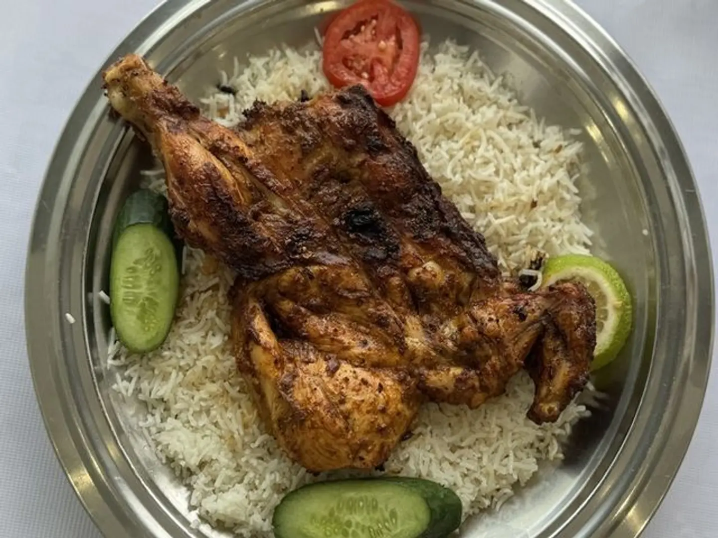 Half Of The Popular Charcoal Chicken Rice