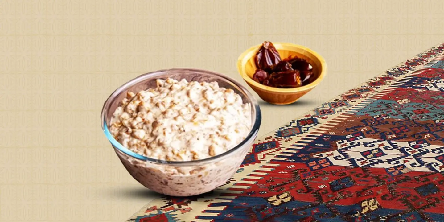 معصوب بالقشطة والتمر