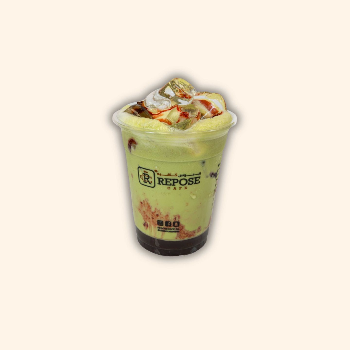 Iced Matcha Strawberry Latte