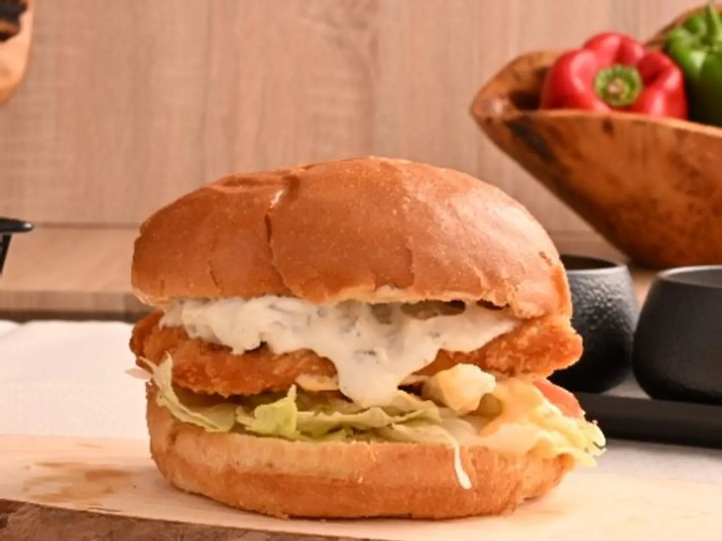 Creamy Mushroom Chicken Burger