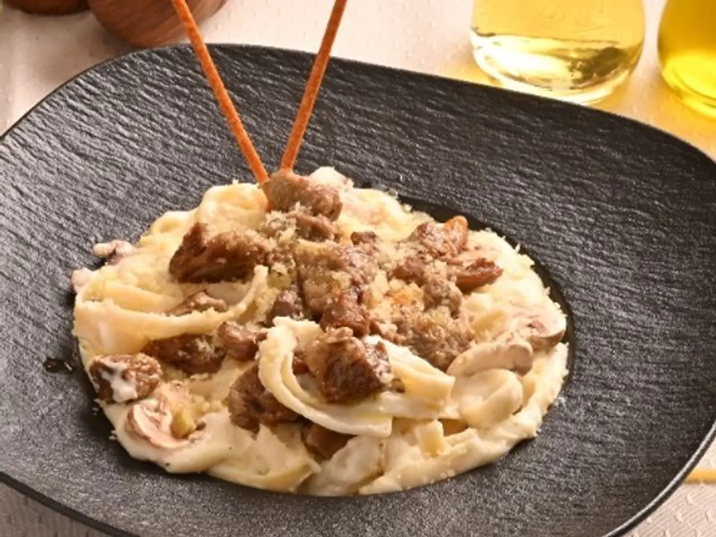 Penne Beef Alfredo