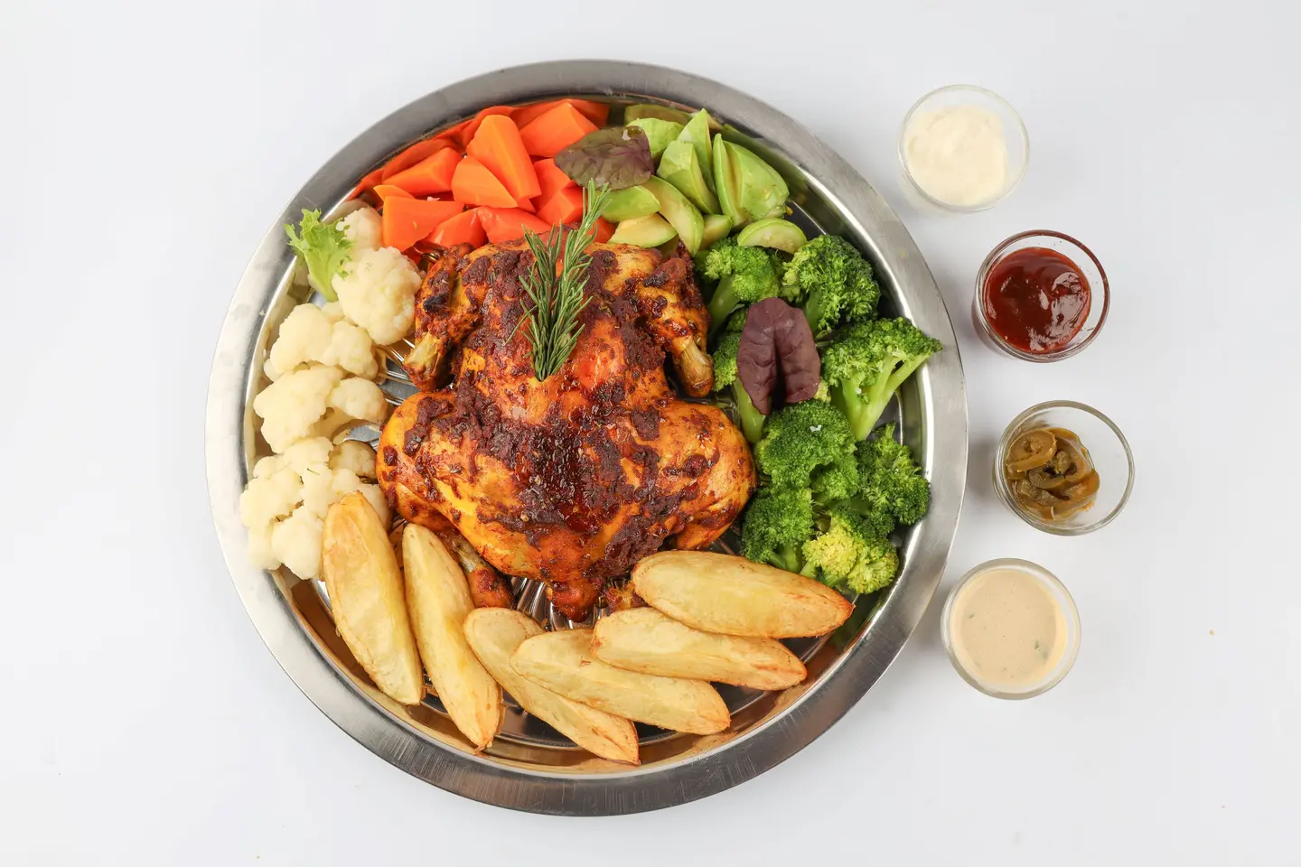 دجاج شواية مع خضار