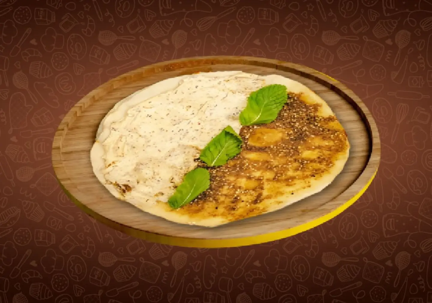 مناقيش لبنة مع زعتر