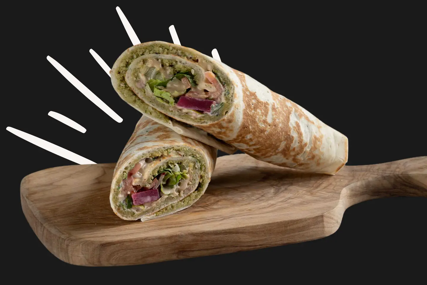Baked Falafel Wrap