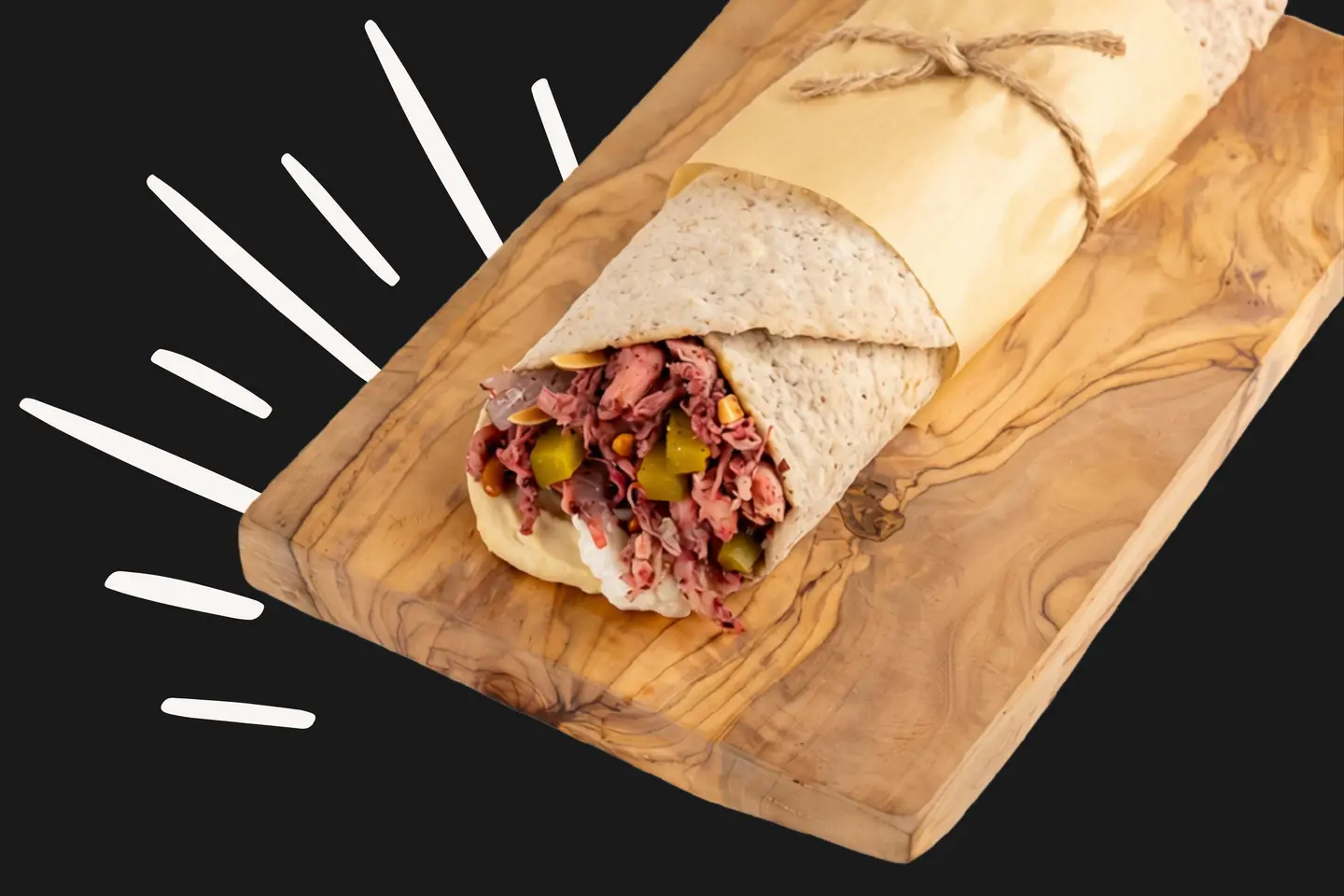 Chicken Musakhan Hummus Wrap