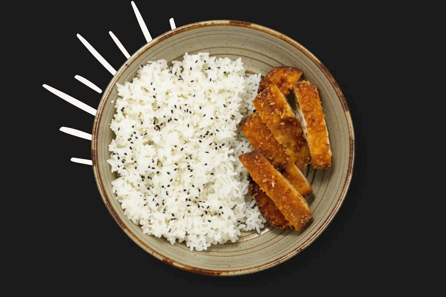 Fried Chicken Breast With Rice