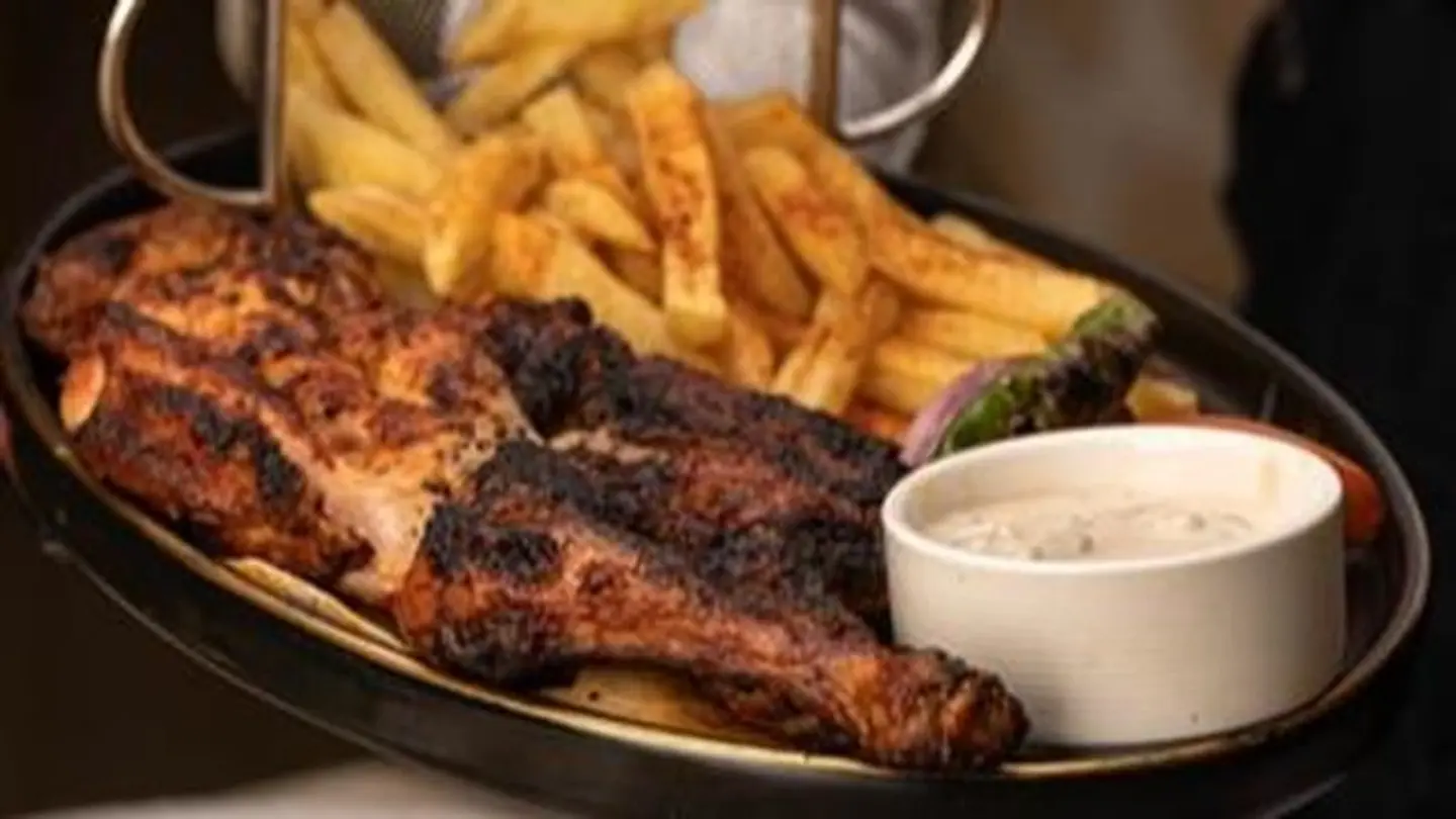 Half Chicken On Charcoal