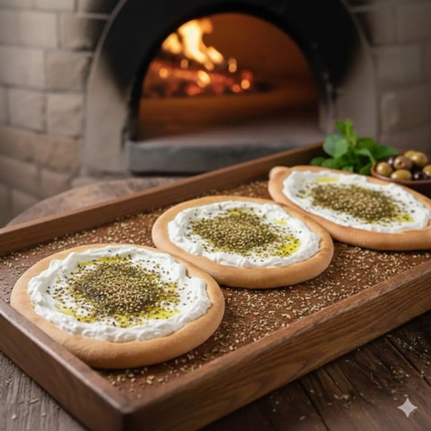 Ramadan Manakeesh   Labneh With Honey Or Labneh With Za'atar