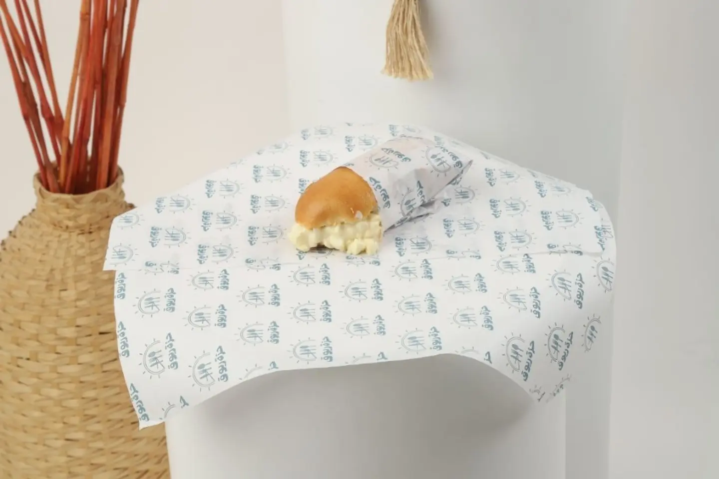 Egg Omelet With Cheese Brioche Sandwich