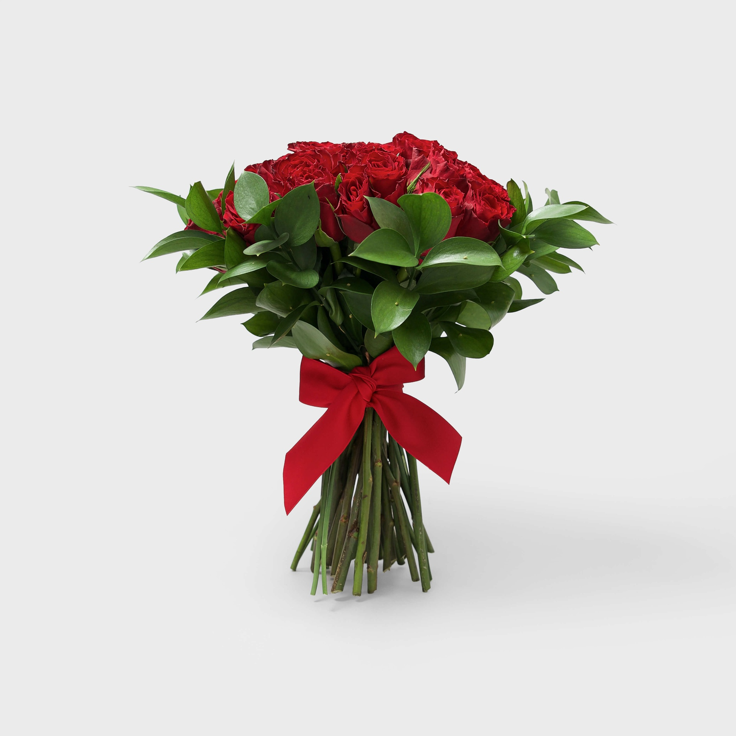 Hand Bouquet 30 Red Rose Stems