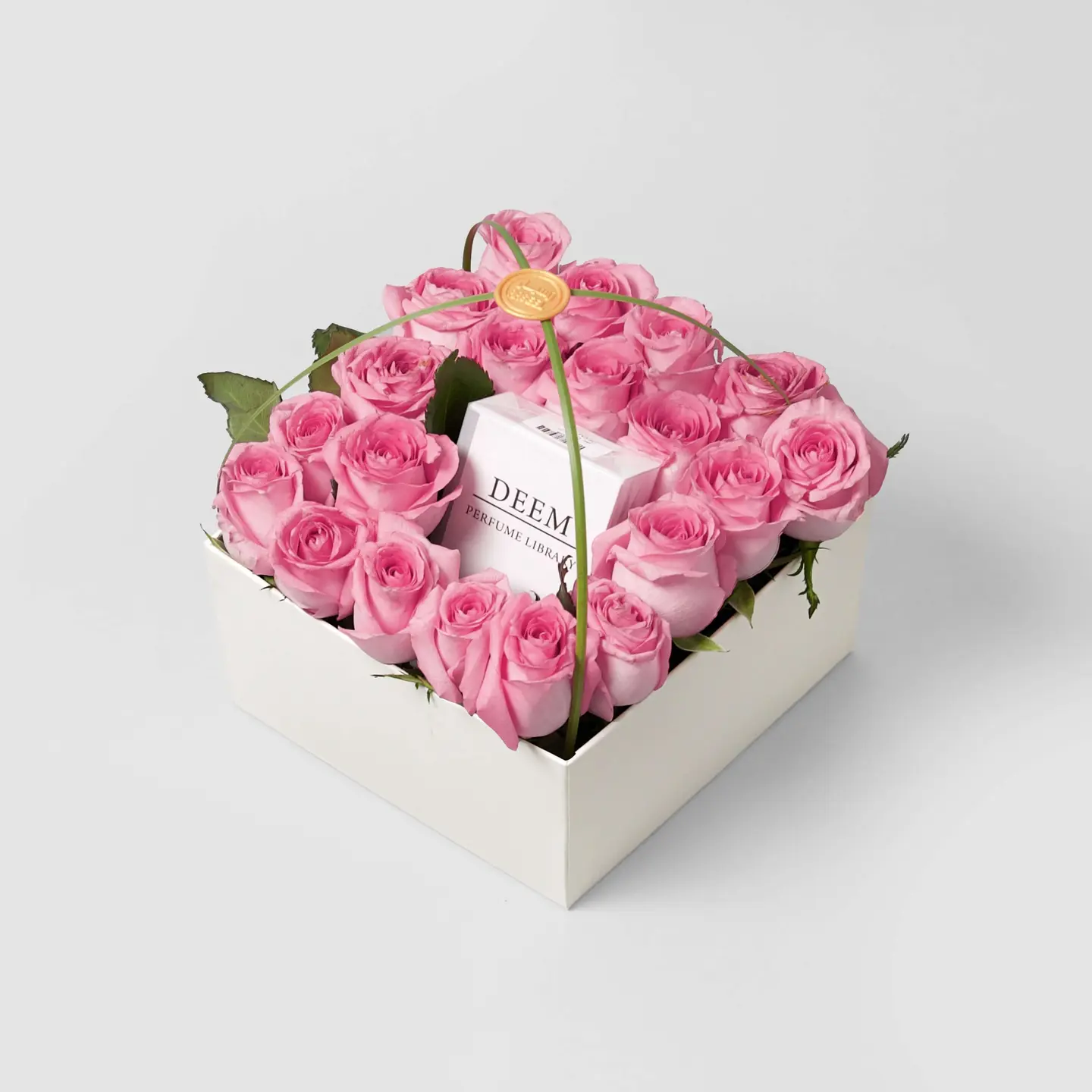 Rose Box 20 Pink Rose Stems