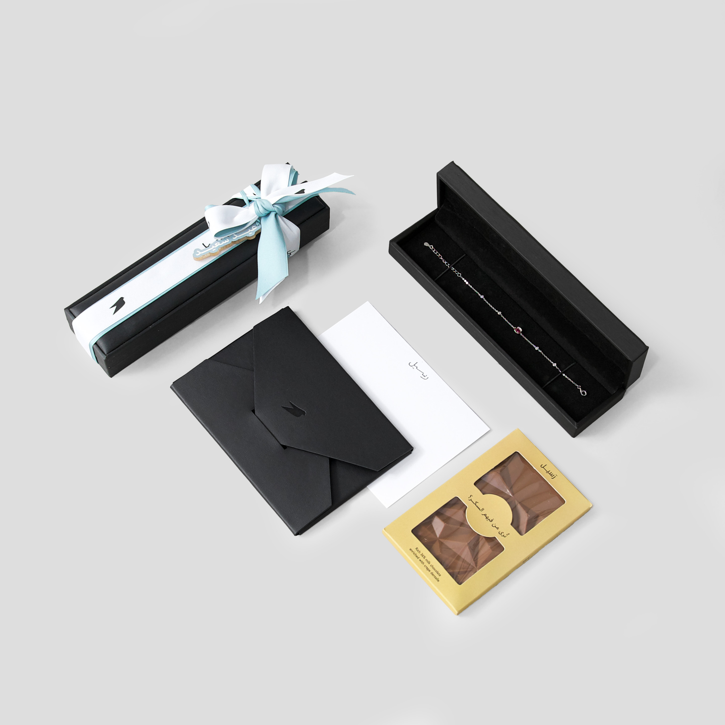 Gift Bracelet Set With Pink Stone In Silver