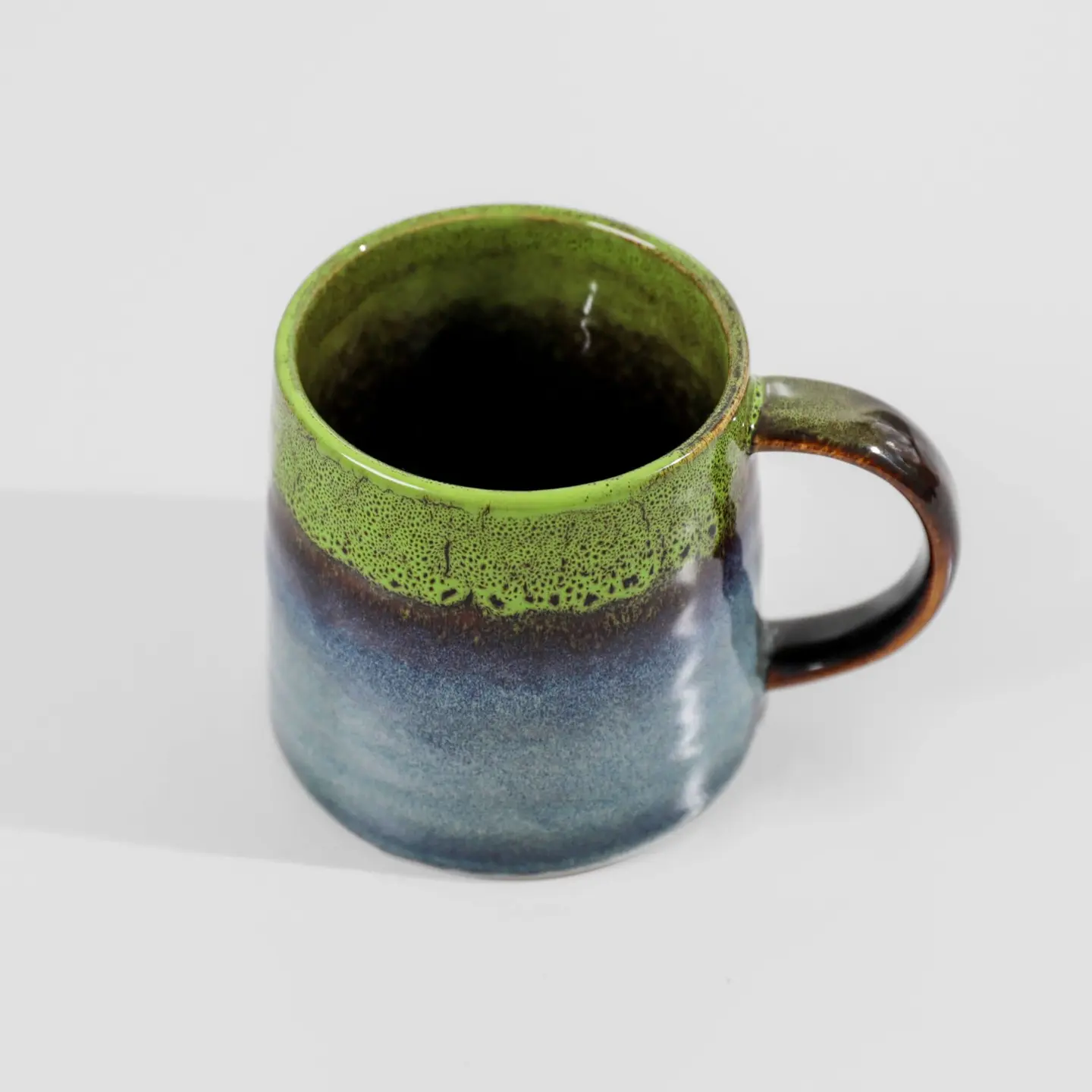Reactive Glaze Mug — Navy & Olive